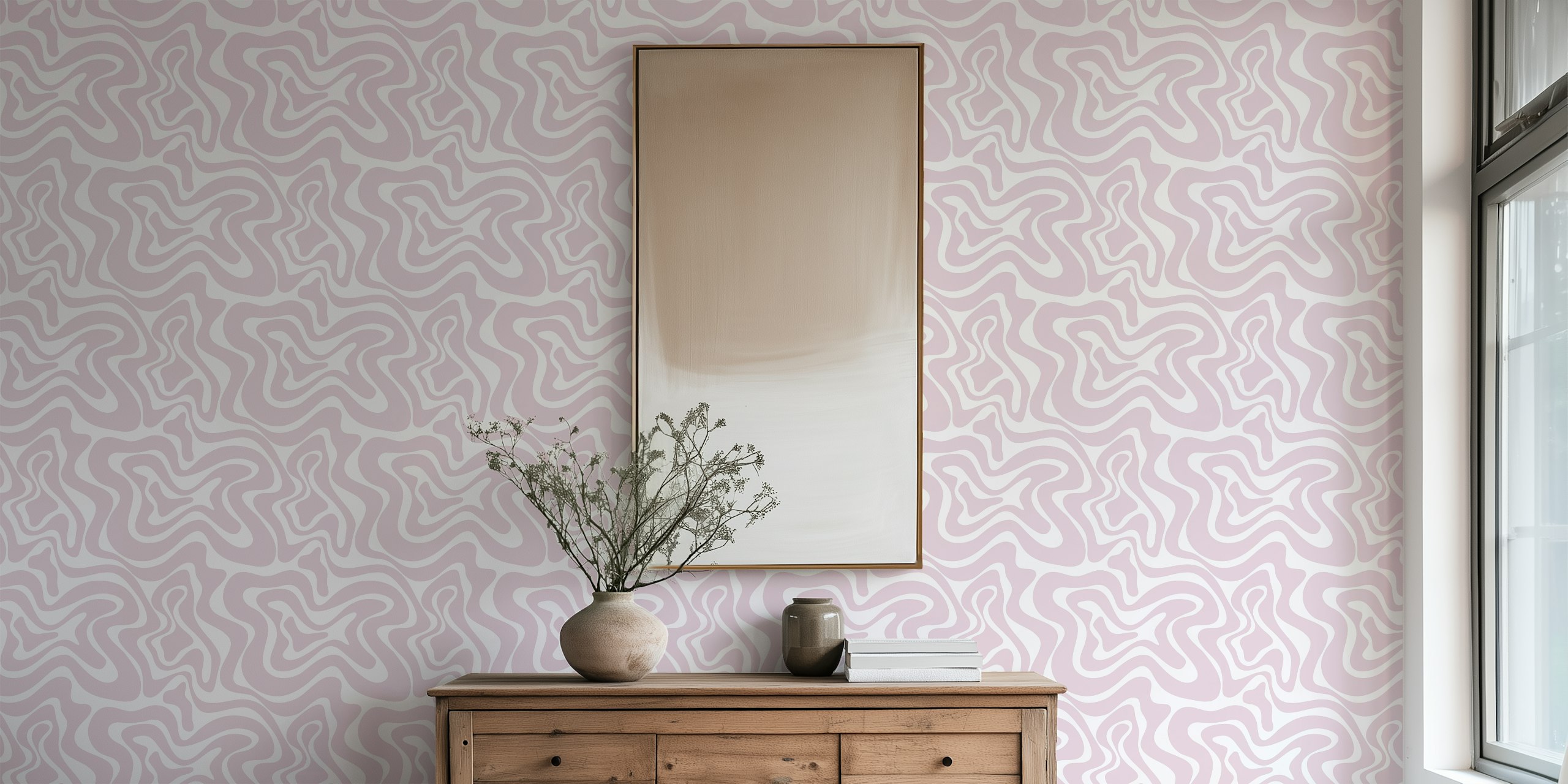 Chinoiserie Wallpaper in a decorated room