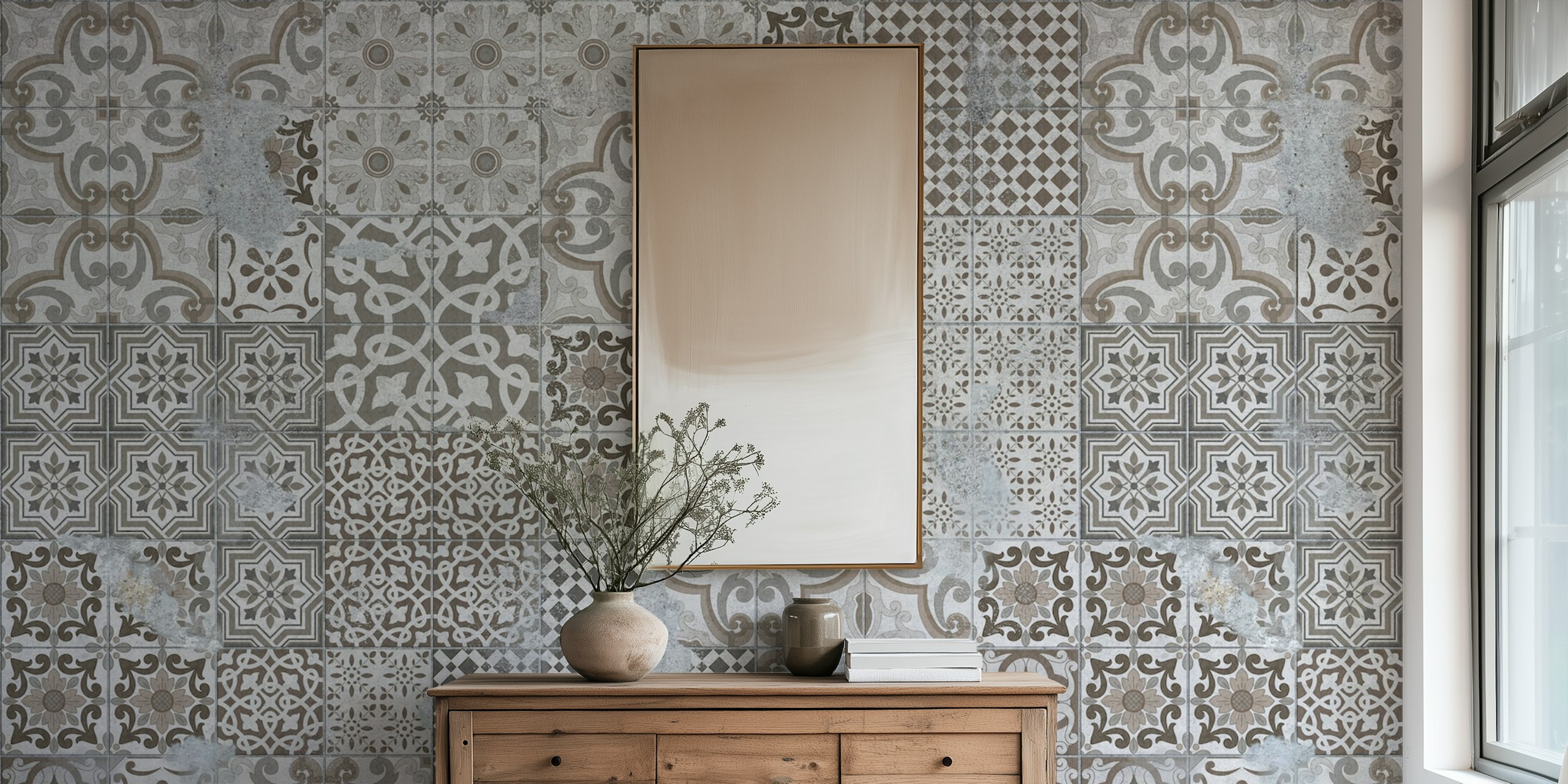 Papier peint Old Vintage Tiles dans une pièce