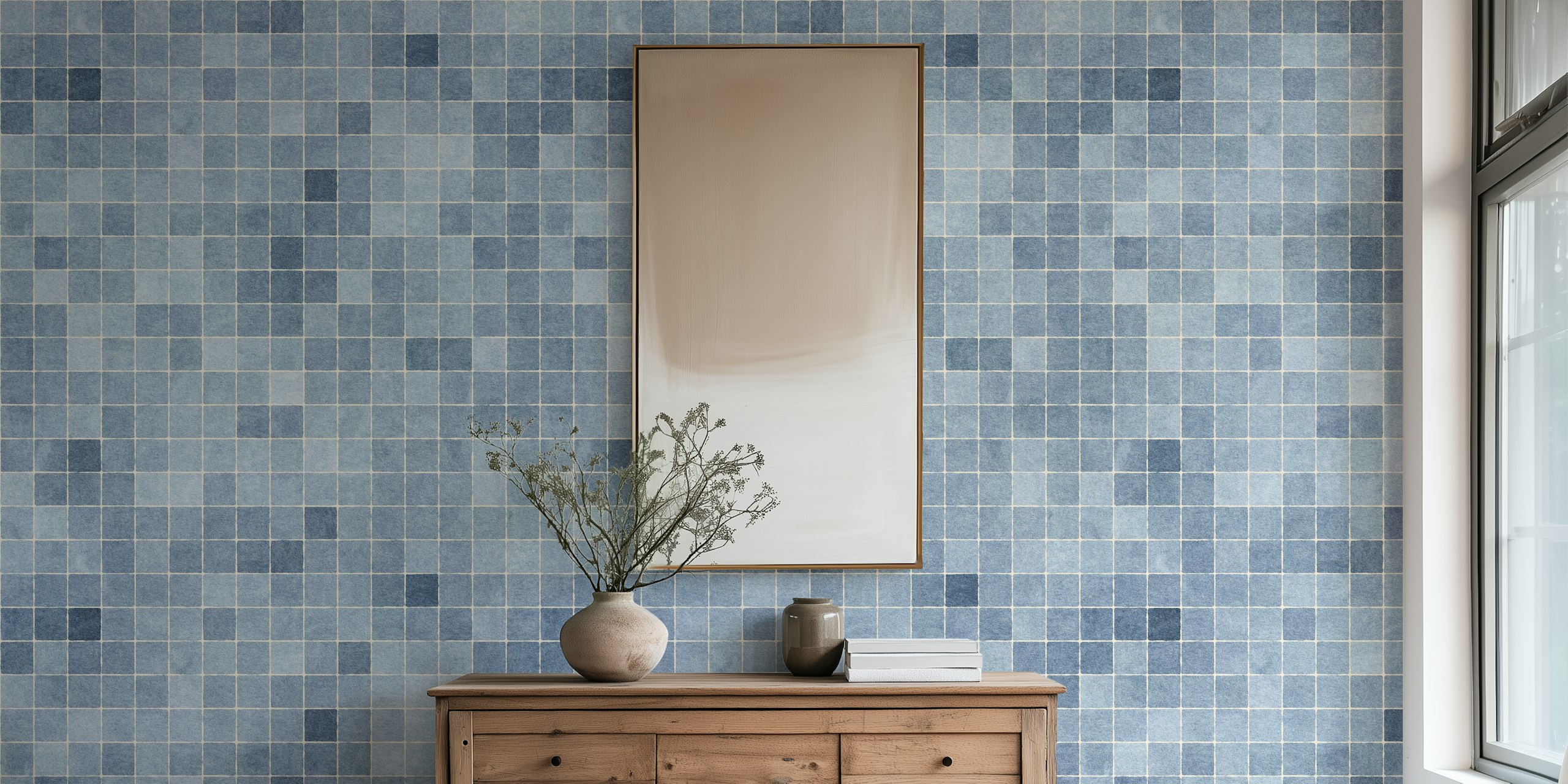 Mosaic - 002 - Stone wallpaper design in a room