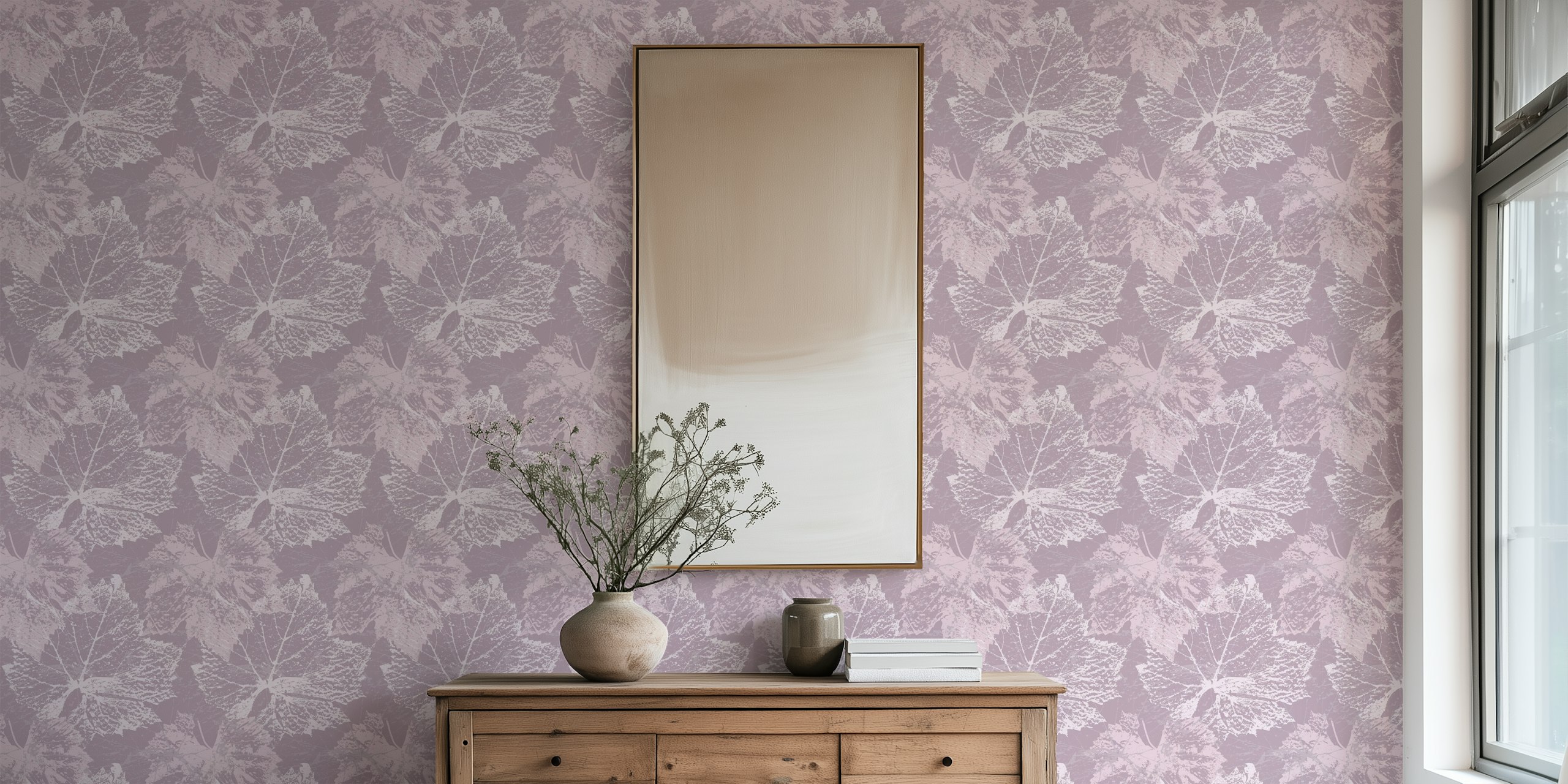 Summertime Leafes Wallpaper in een kamer