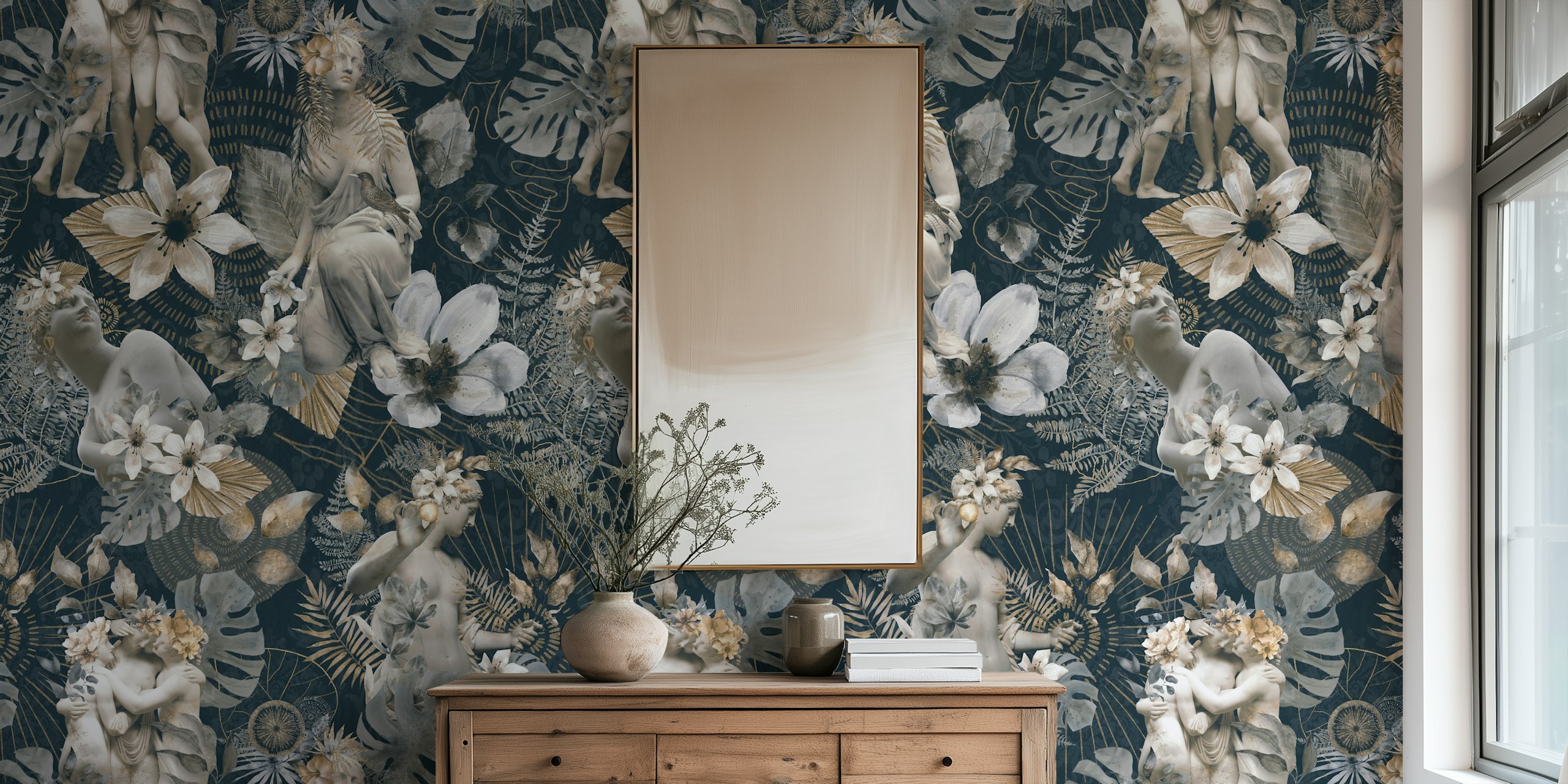 Mystic Forest wallpaper in a modern room