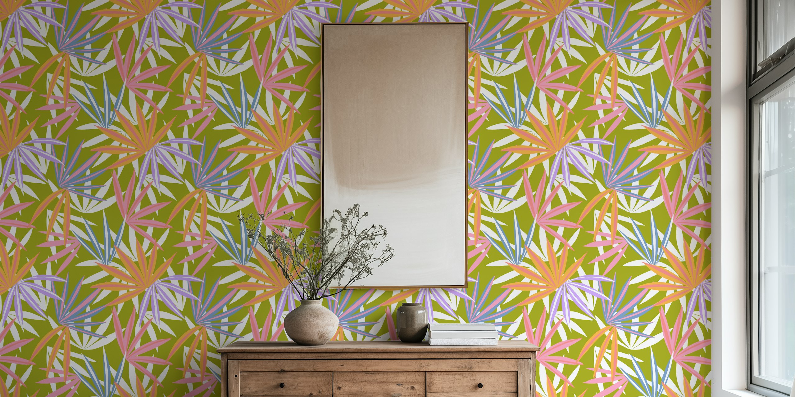 Papel pintado S.S en una habitación