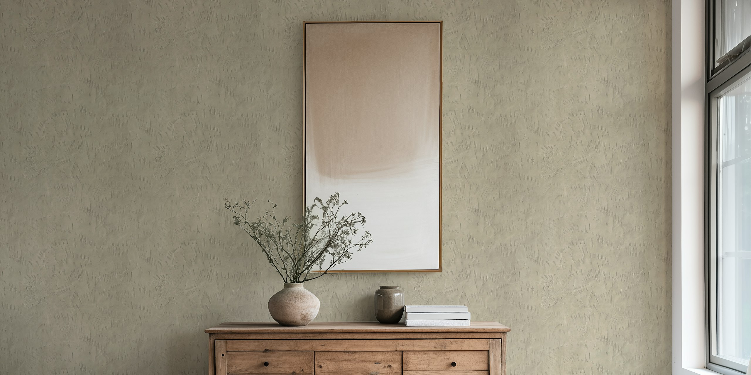 Textured warm grey cement wallpaper with subtle patterns