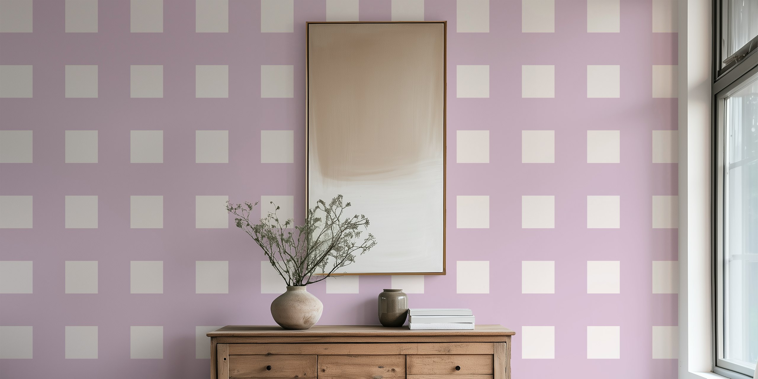 Abstract wallpaper with soft pink and violet hues, modern design