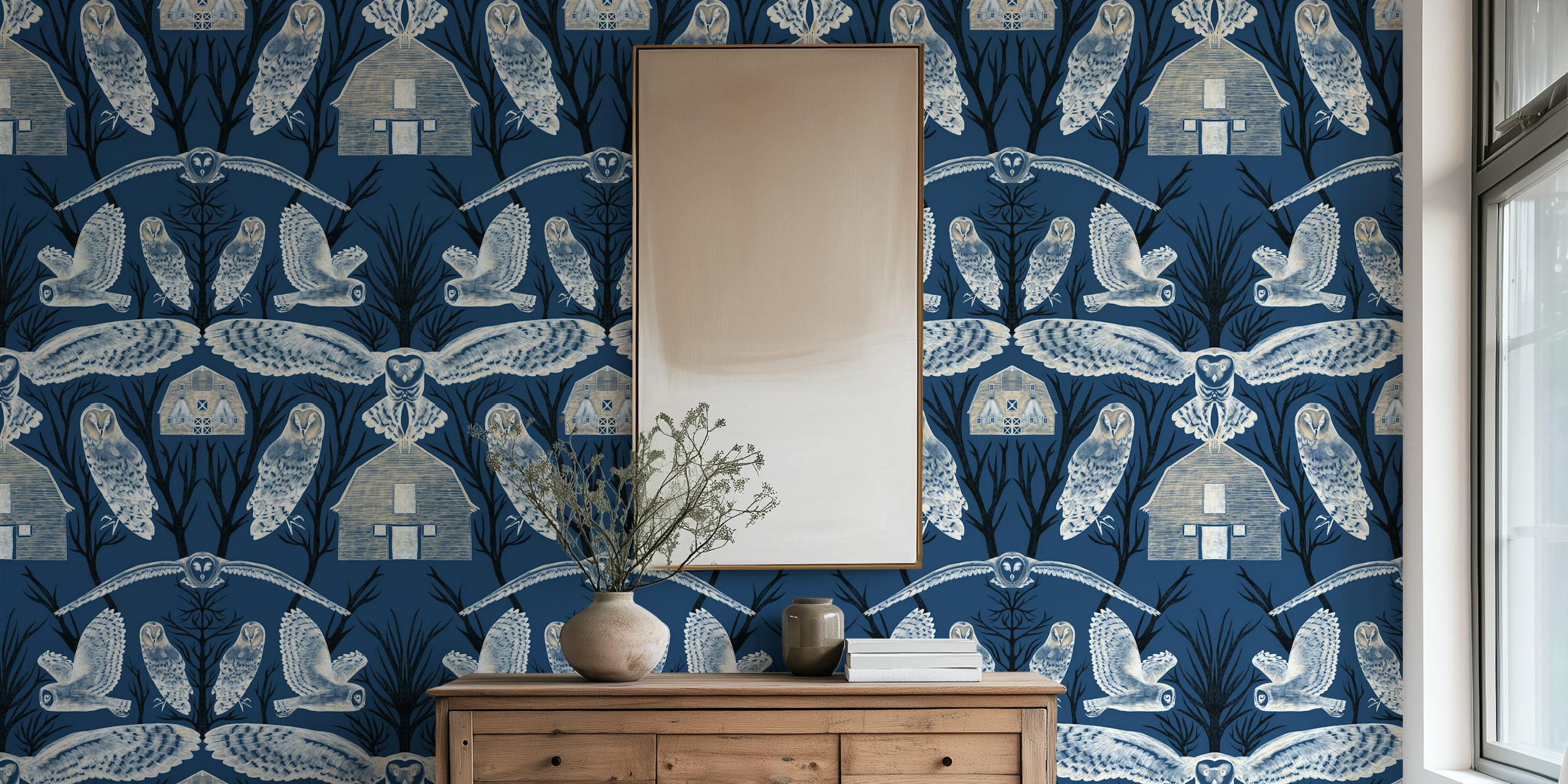 Tapeta Midnight Owl Haven v pokoji