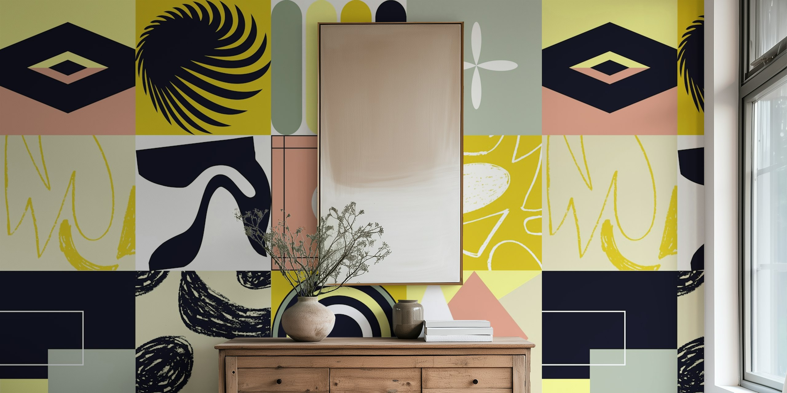 Mescolanza v2 tapetdesign i et rum