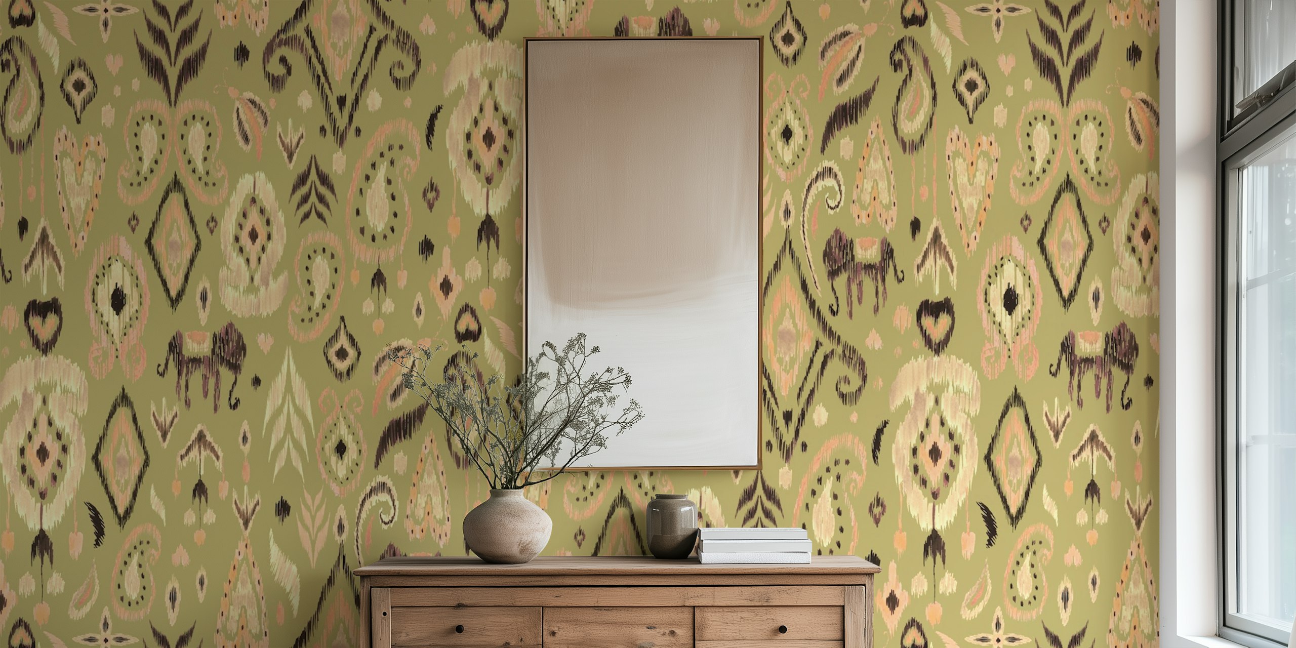 Ikat - 6 Behangontwerp In Een Kamer
