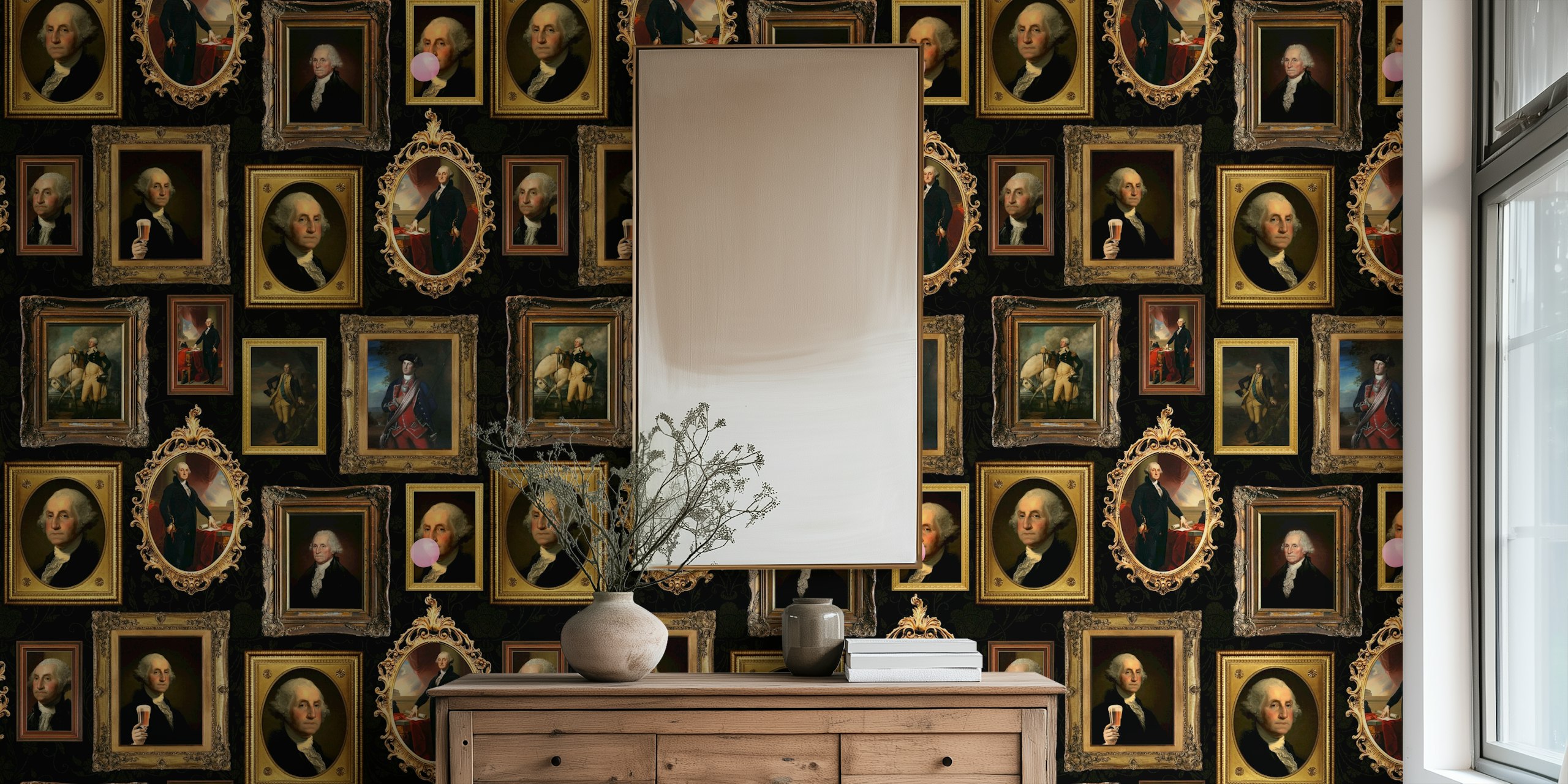 George Washington portret behangontwerp