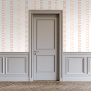 Peach Wavy Stripes