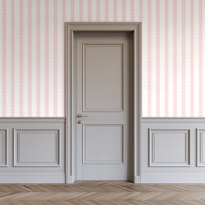 Scallop bubble stripes - cotton candy pink