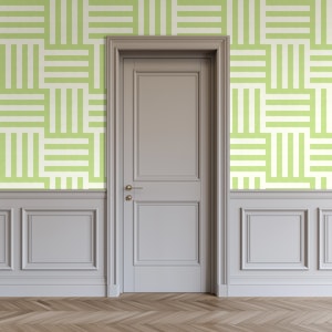 Optical Illusion Soft Green Stripes Maze
