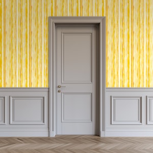 Sunny Mustard Yellow Watercolor Stripes