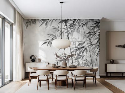 Calm Grey Bamboo Garden Zen Relax
