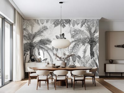 Modern Vintage Tropical Jungle Leaves 2