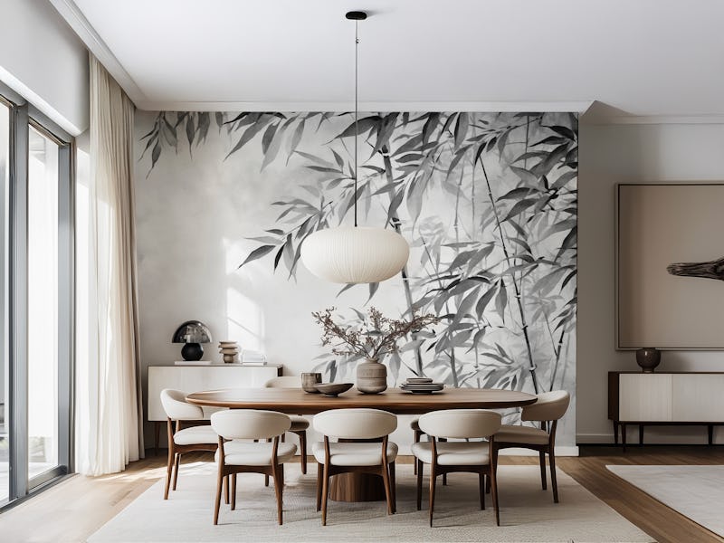 Calm Grey Bamboo Garden Zen Relax