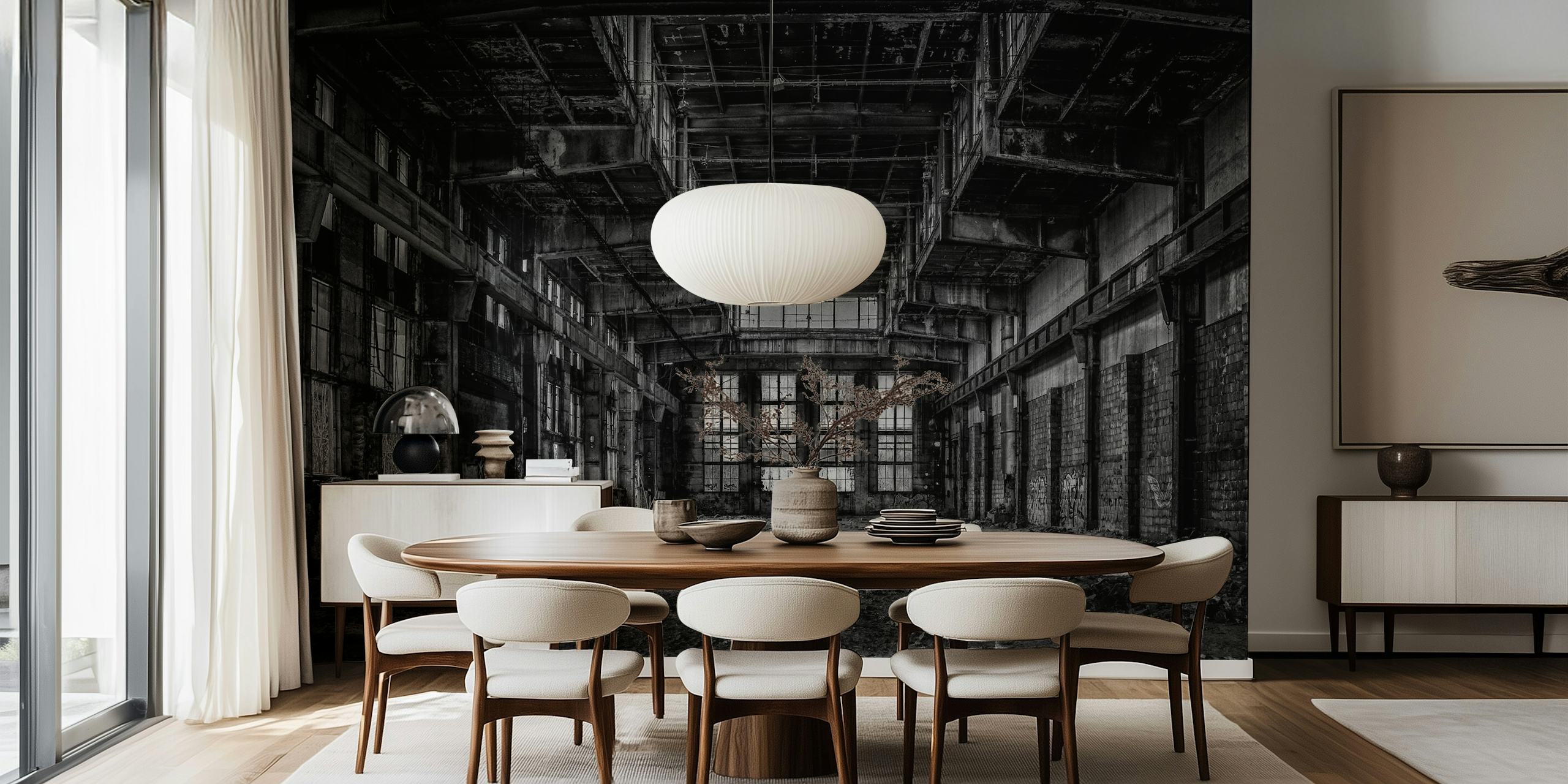 Ταπετσαρία Budabandoned σε βιομηχανικό περιβάλλον