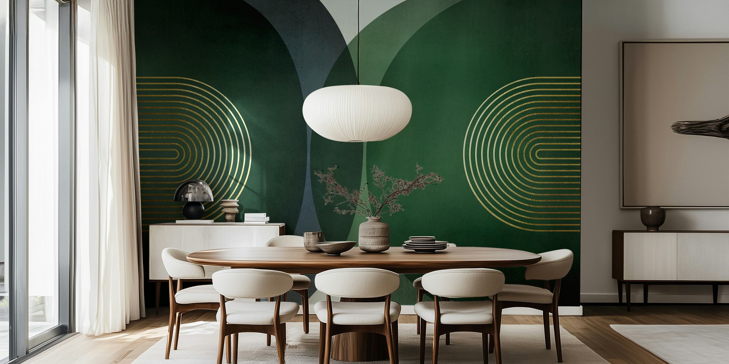 Modern Mid Century tapetdesign i et rom