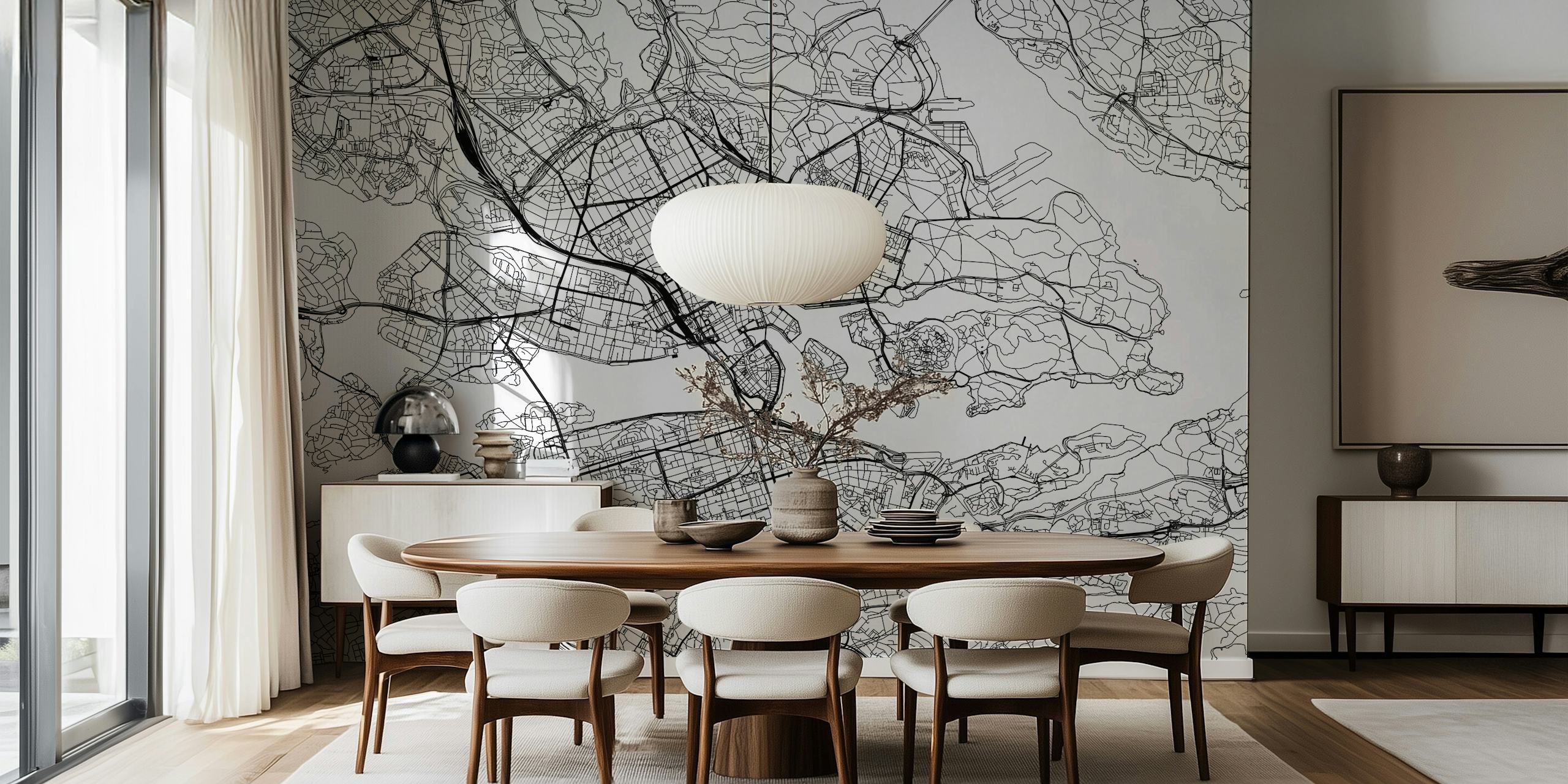 Hoogwaardige wallpaper van gedetailleerde Stockholm Map