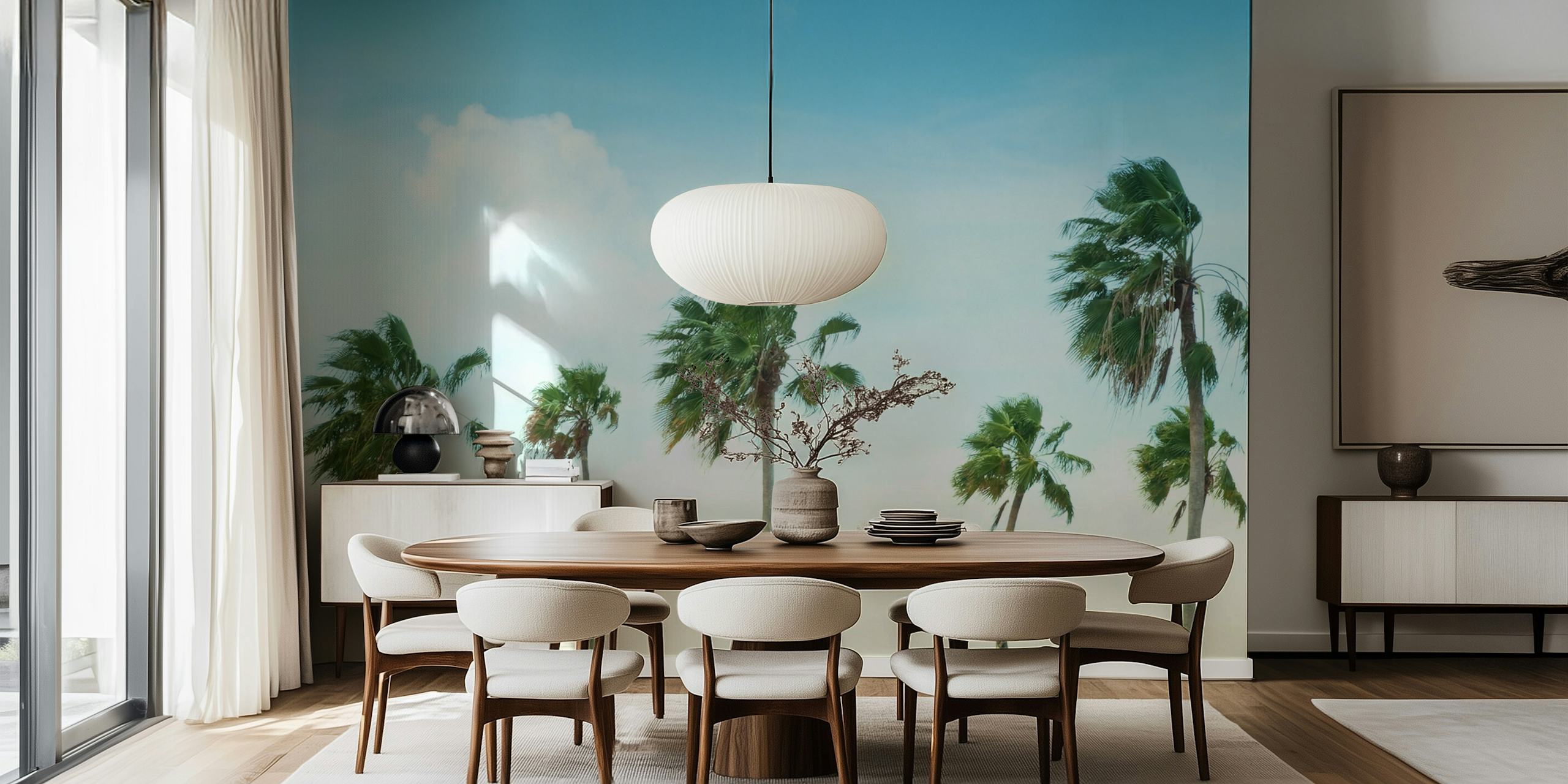 Palm Trees Oasis 1 tapet i et rom