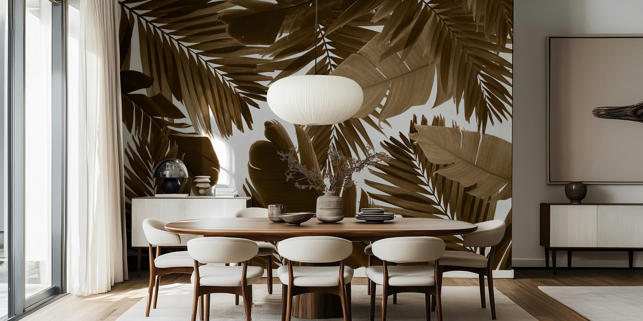 Design tapety Jungle Leaves 2 v místnosti