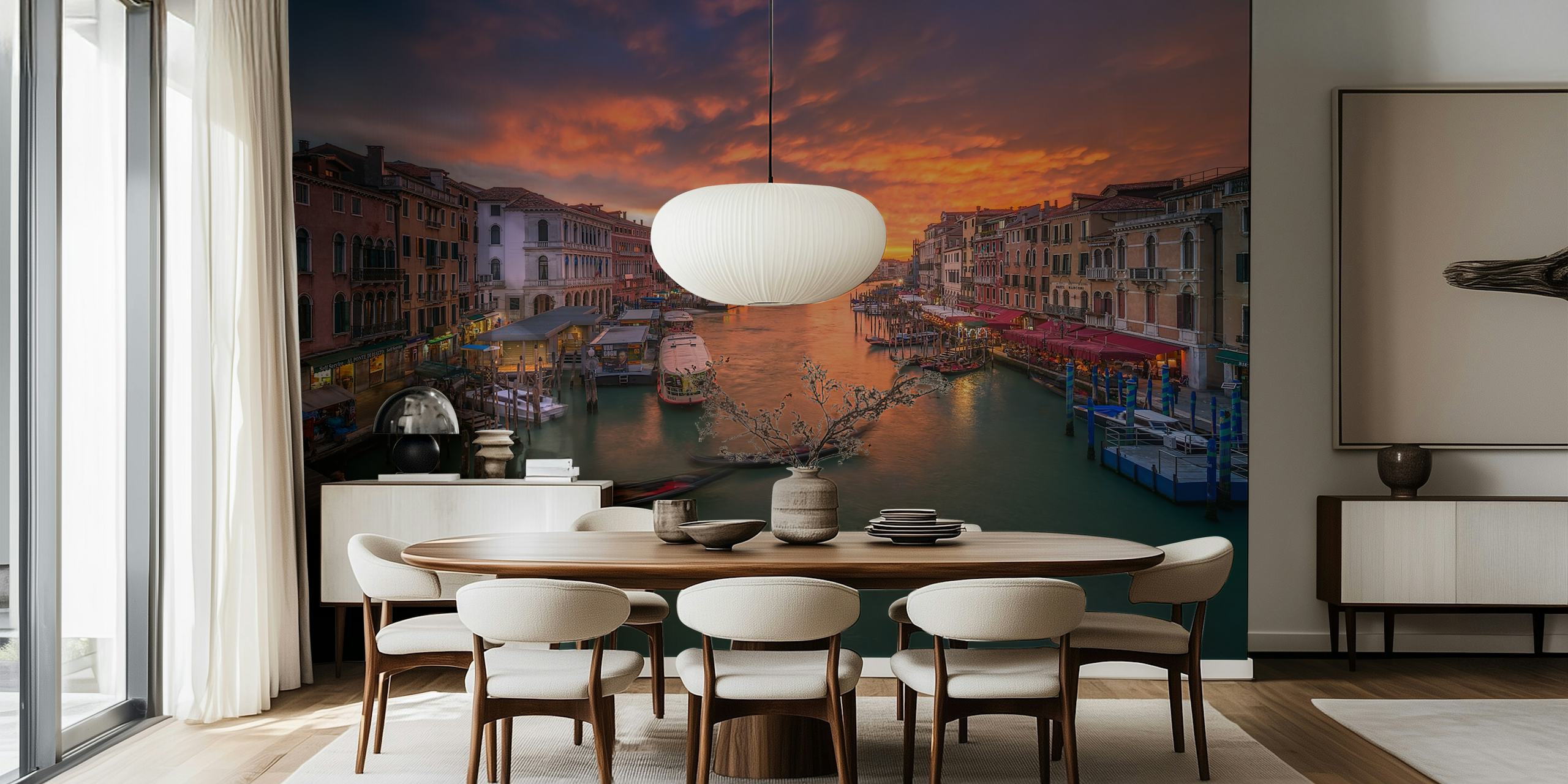 Grand Canal ved solnedgang tapet i et rom