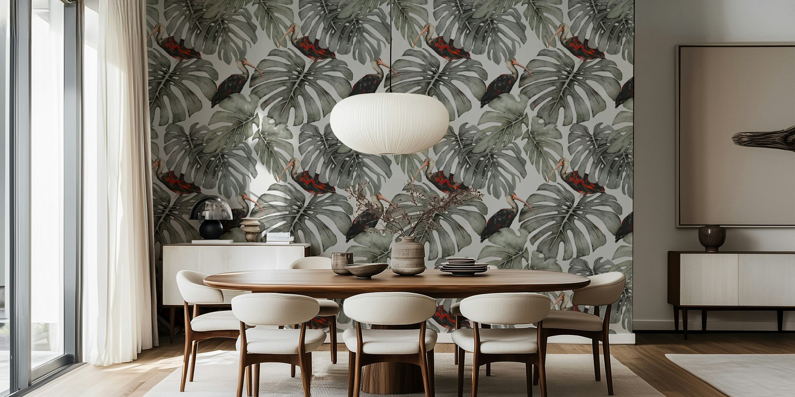 Tapeta Monstera Ibis v pokoji