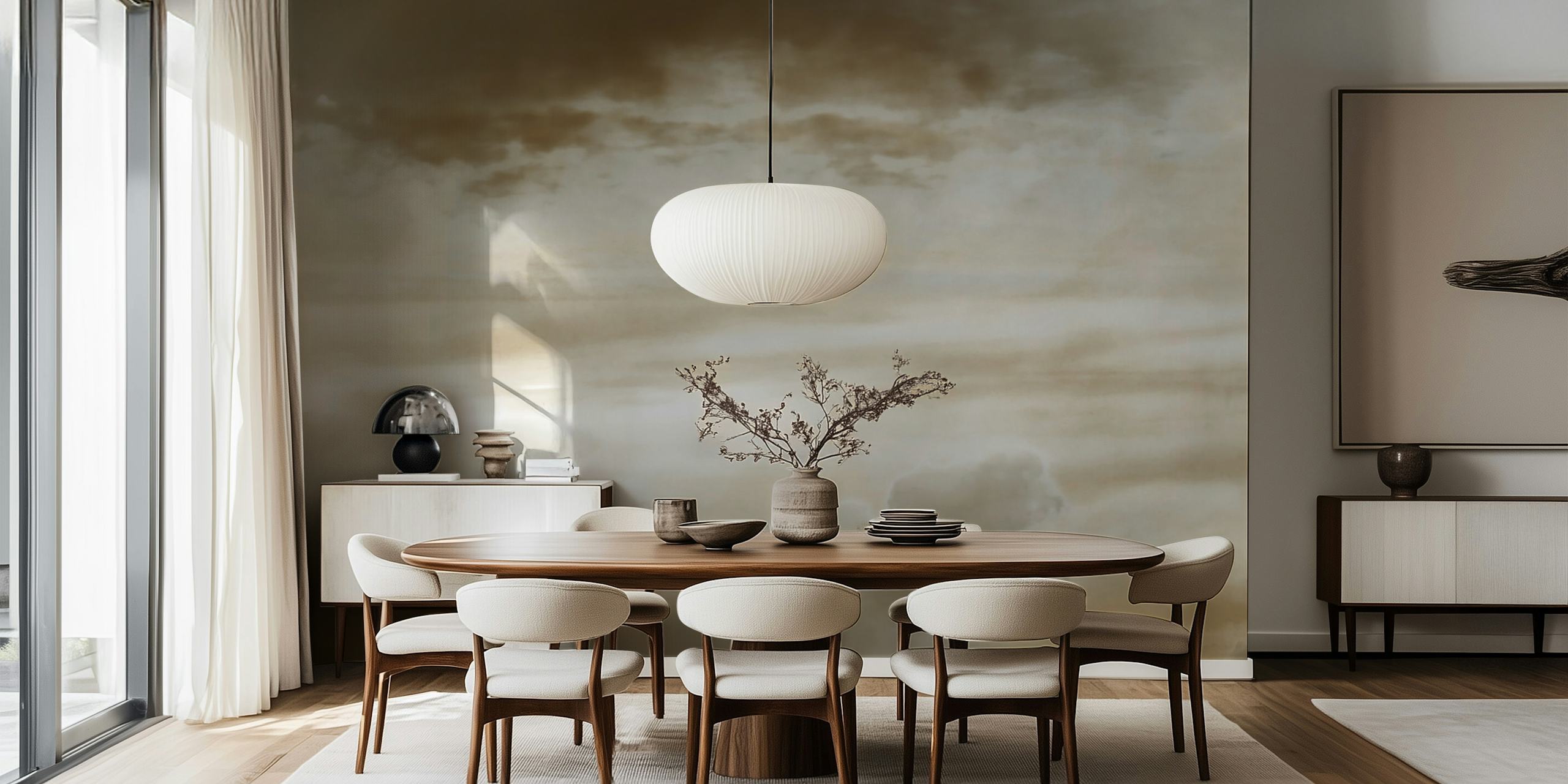 Papel pintado Abstract Cloudscape Essence en una habitación