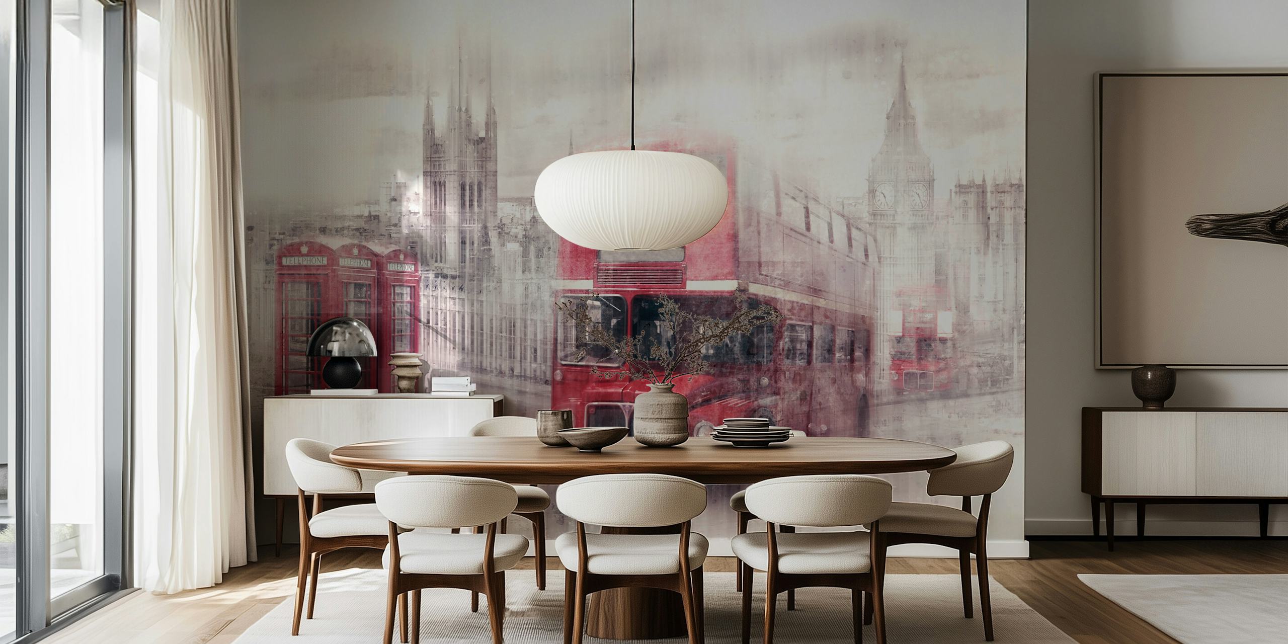 London Westminster Collage Tapete In Einem Zimmer