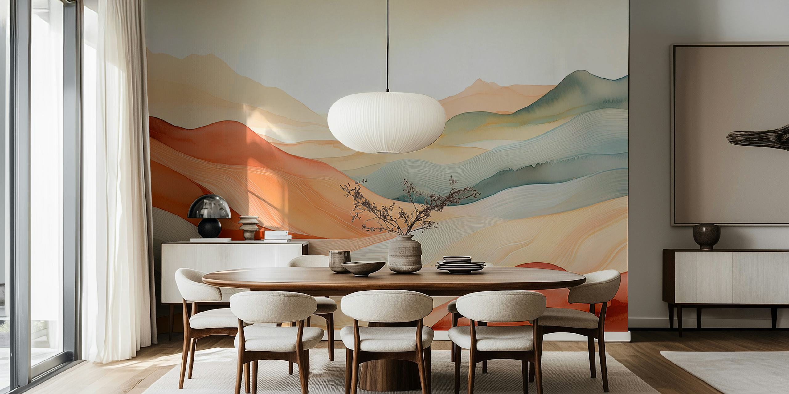 Tapeta Serene Desert Hues u sobi