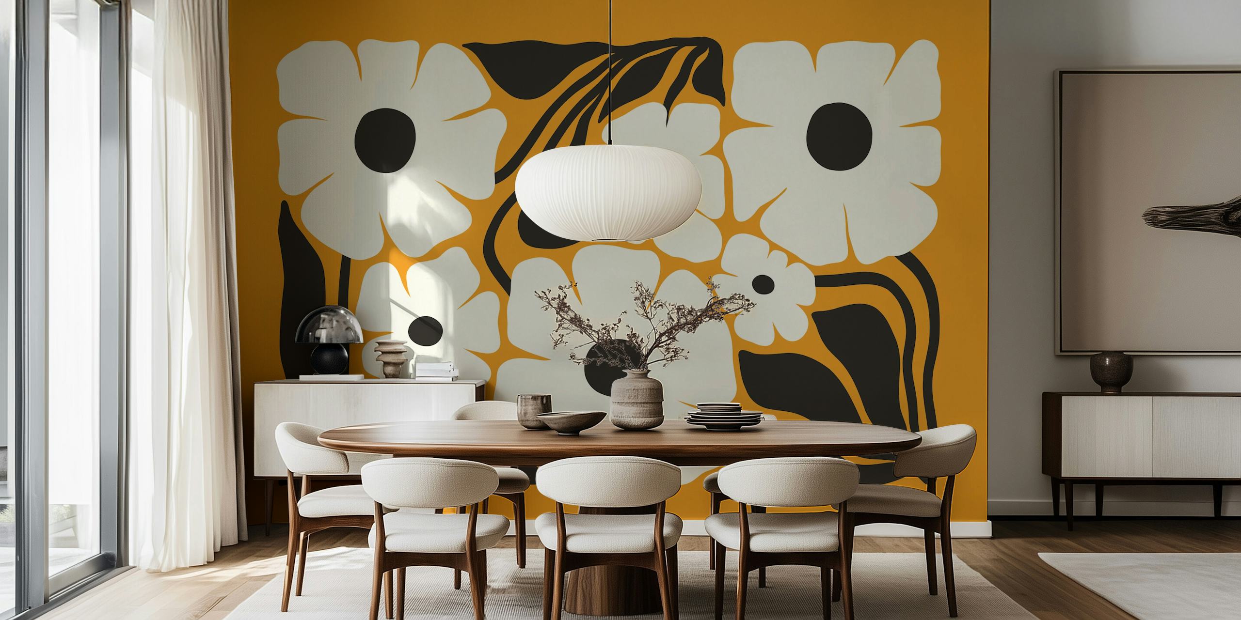 Design floreale in una stanza