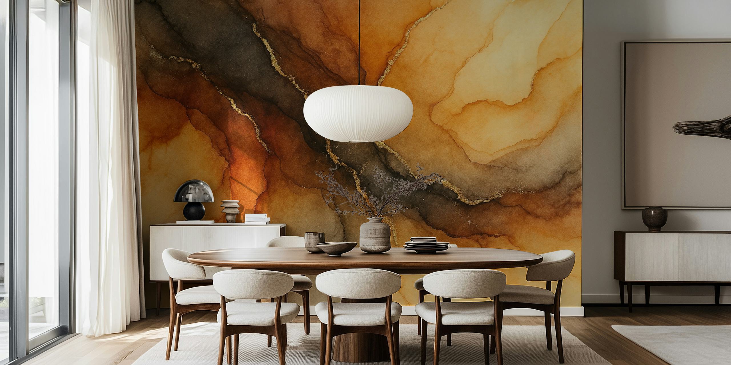 Emberstone Flow-tapet i ett stiligt rum