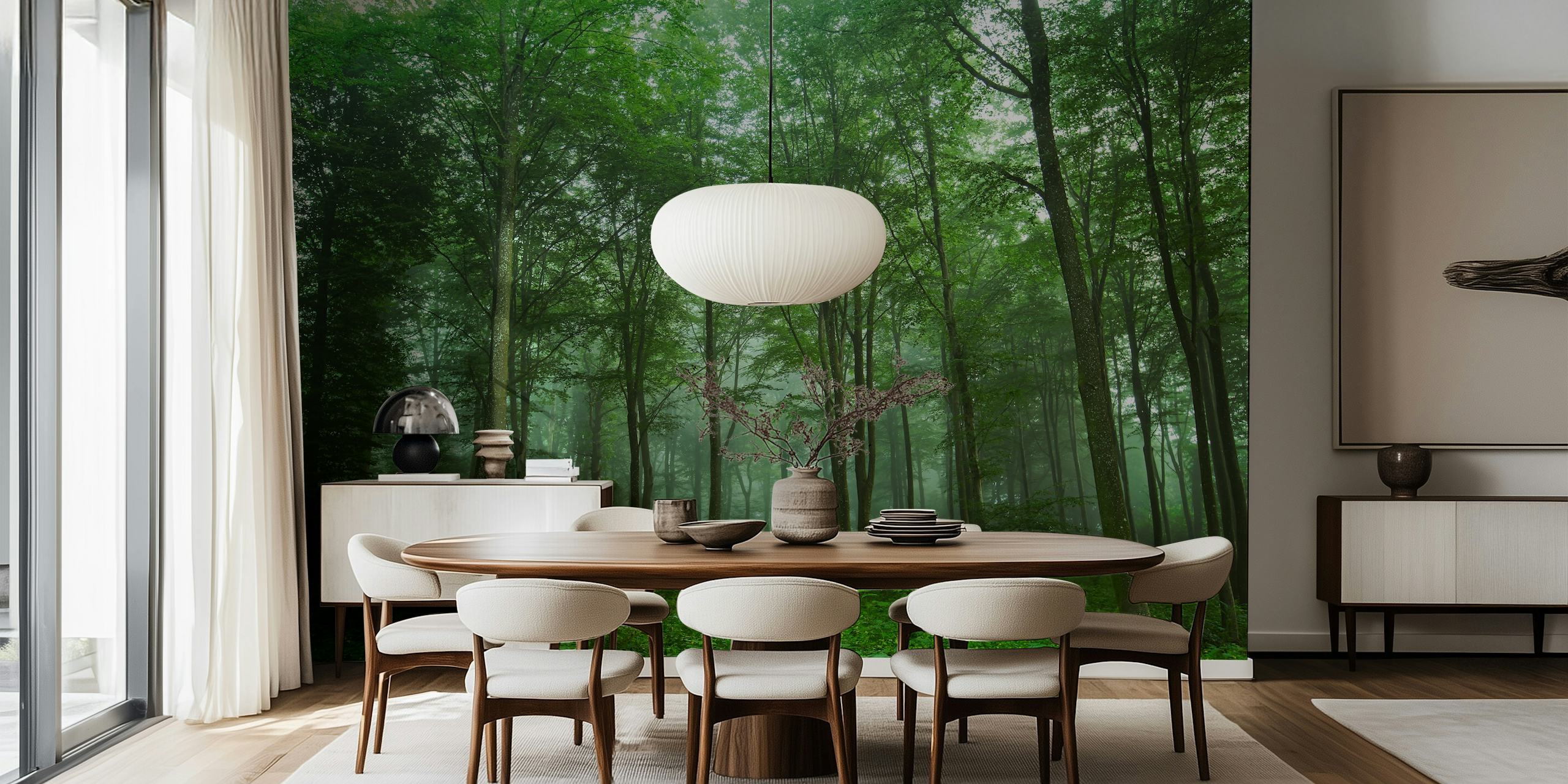 Forest View wallpaper in a room