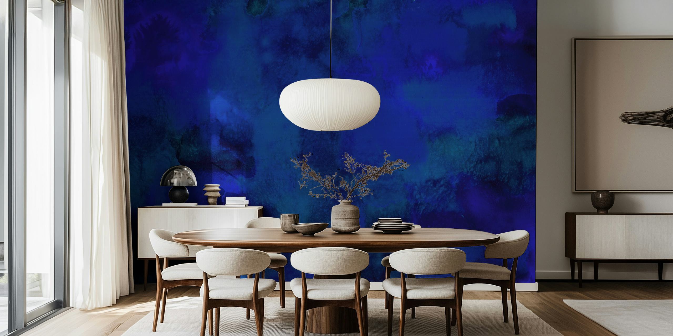 Tapeta Deep Blue Serenity w pokoju