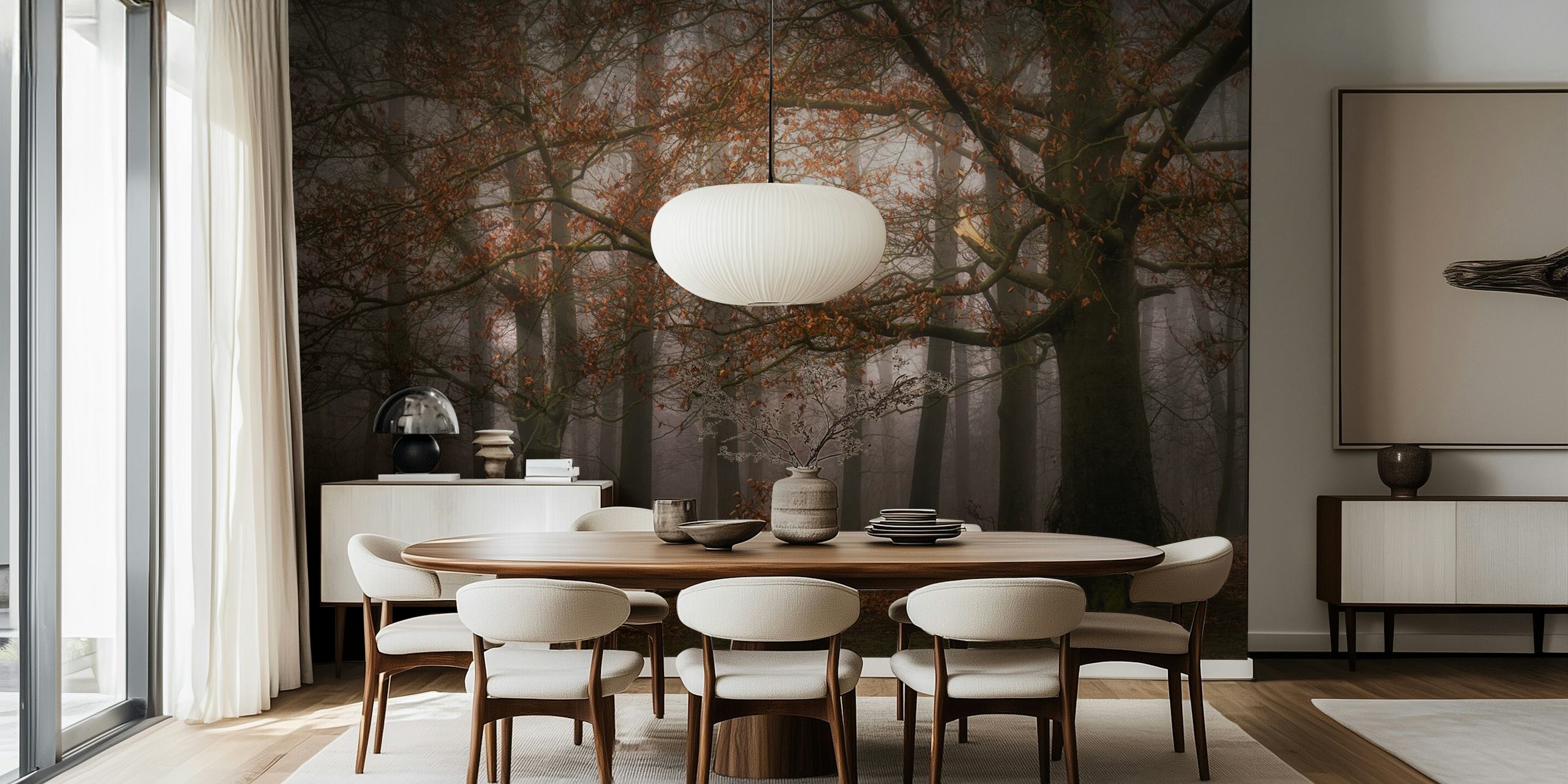 Foggy memory wallpaper in a room