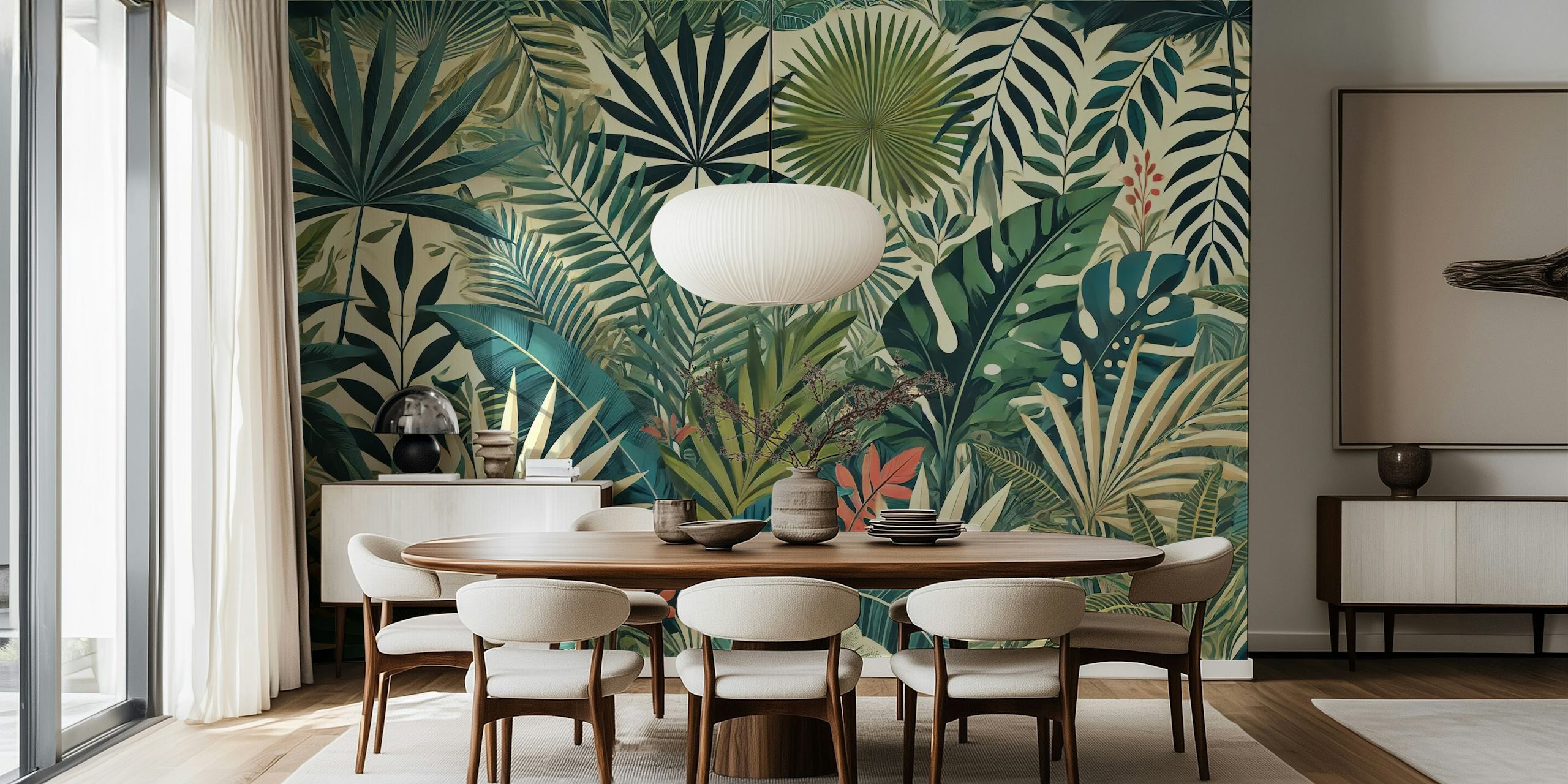 Exotic Leaf Paradise tapetti huoneessa