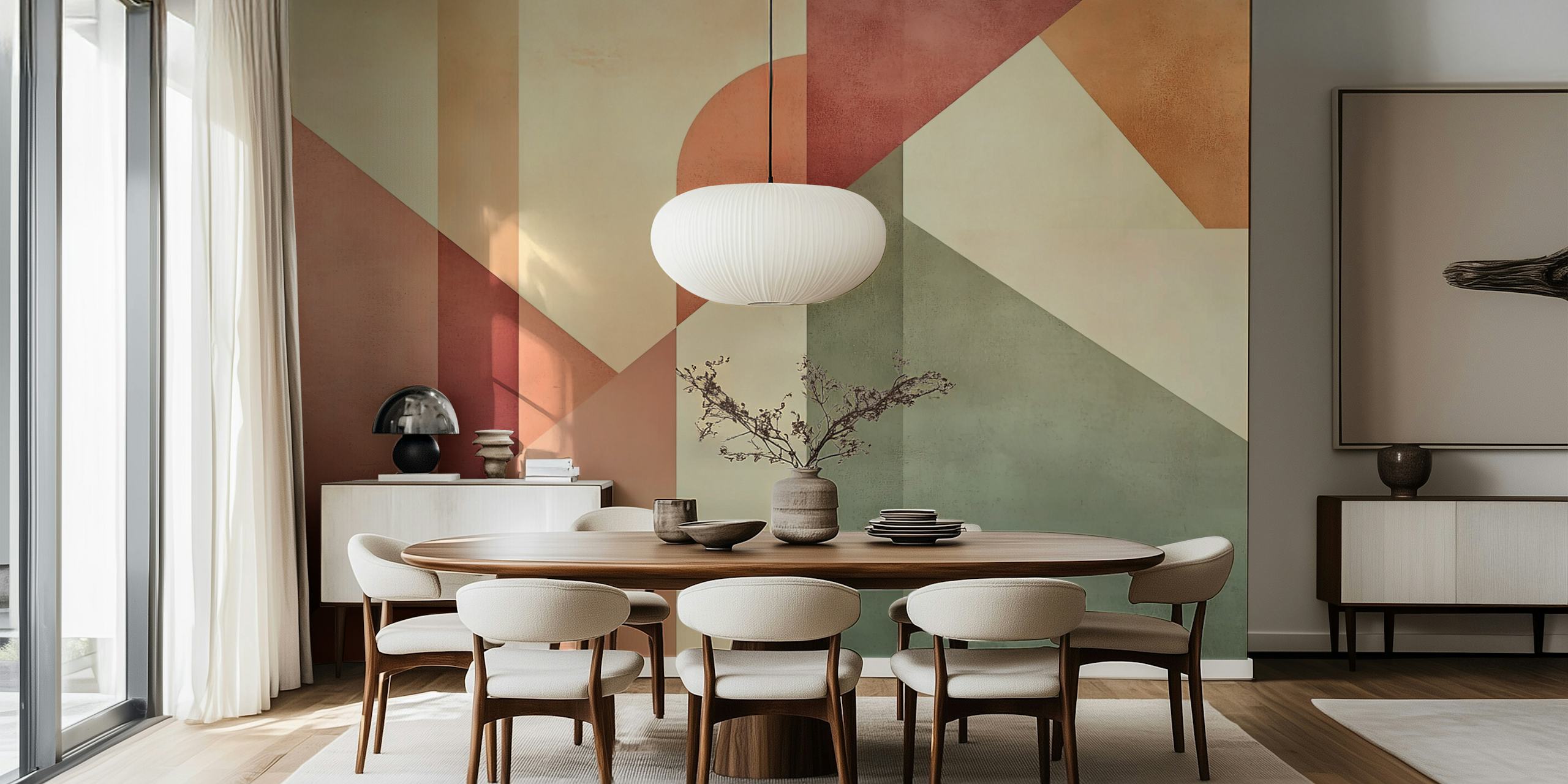 Golden Deco Wall #4 tapetti huoneessa
