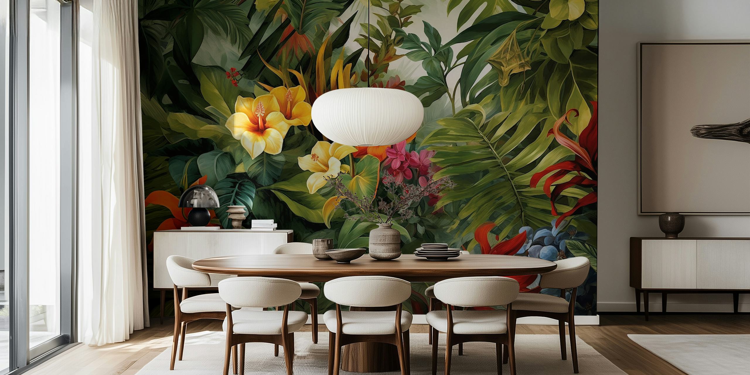 Tapeta Tropical Blossom Escape v místnosti