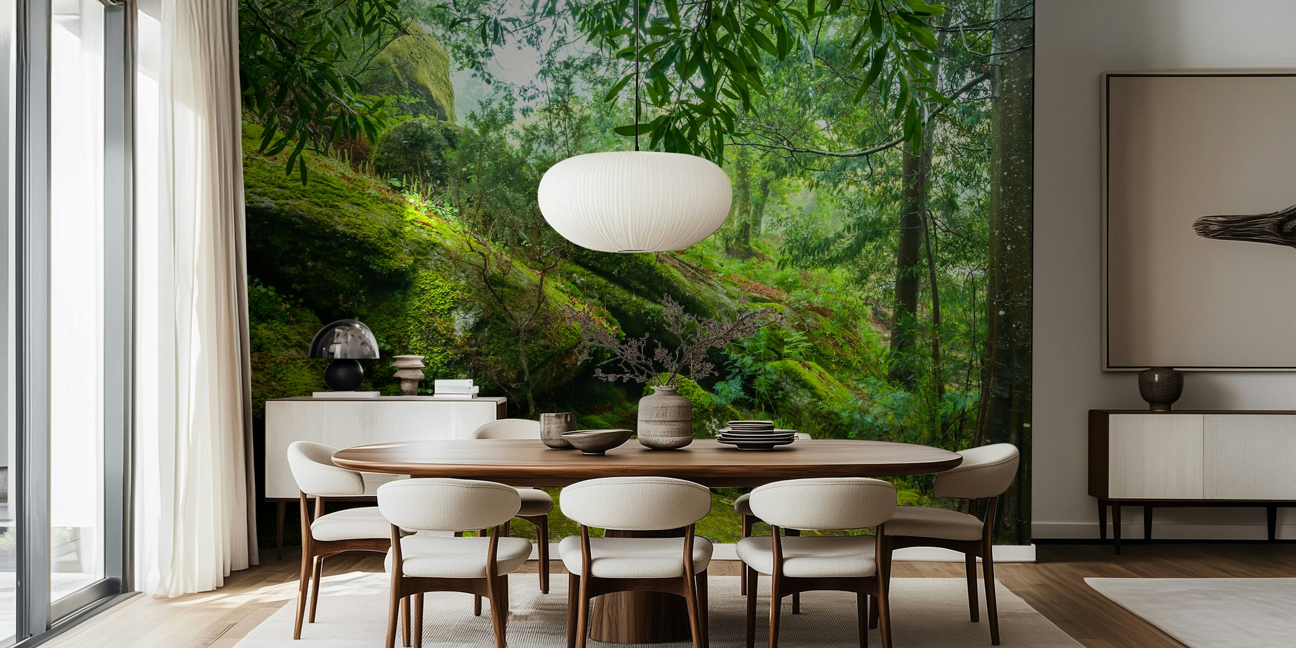 Giant moss stones tapeta v pokoji