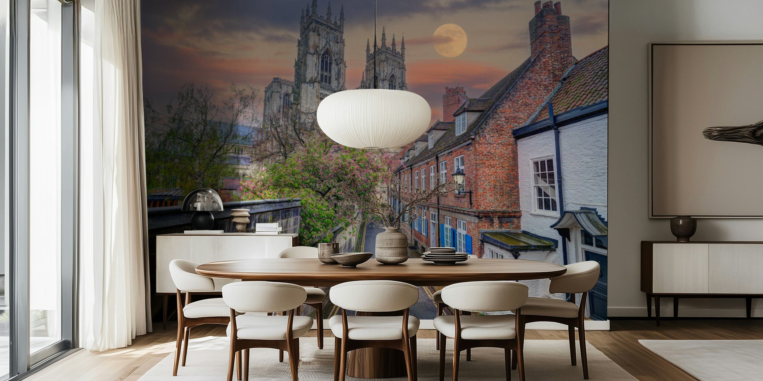 Charming Yorkshire Cathedral street view tapet