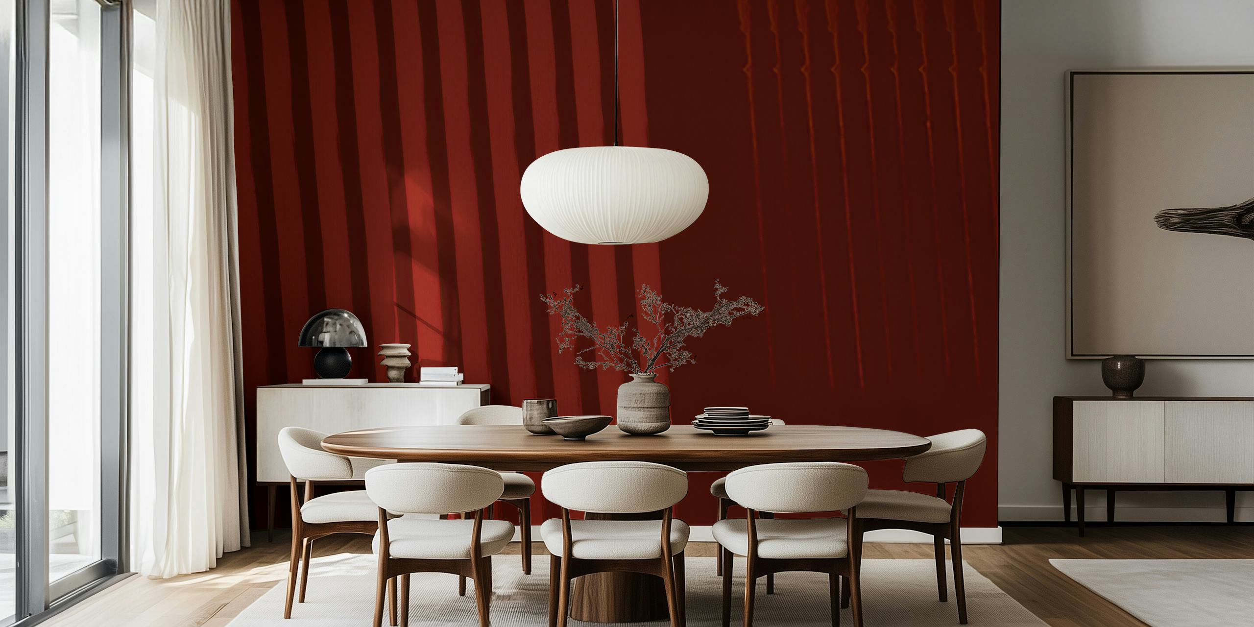 Earthy Red tapet i et moderne rom