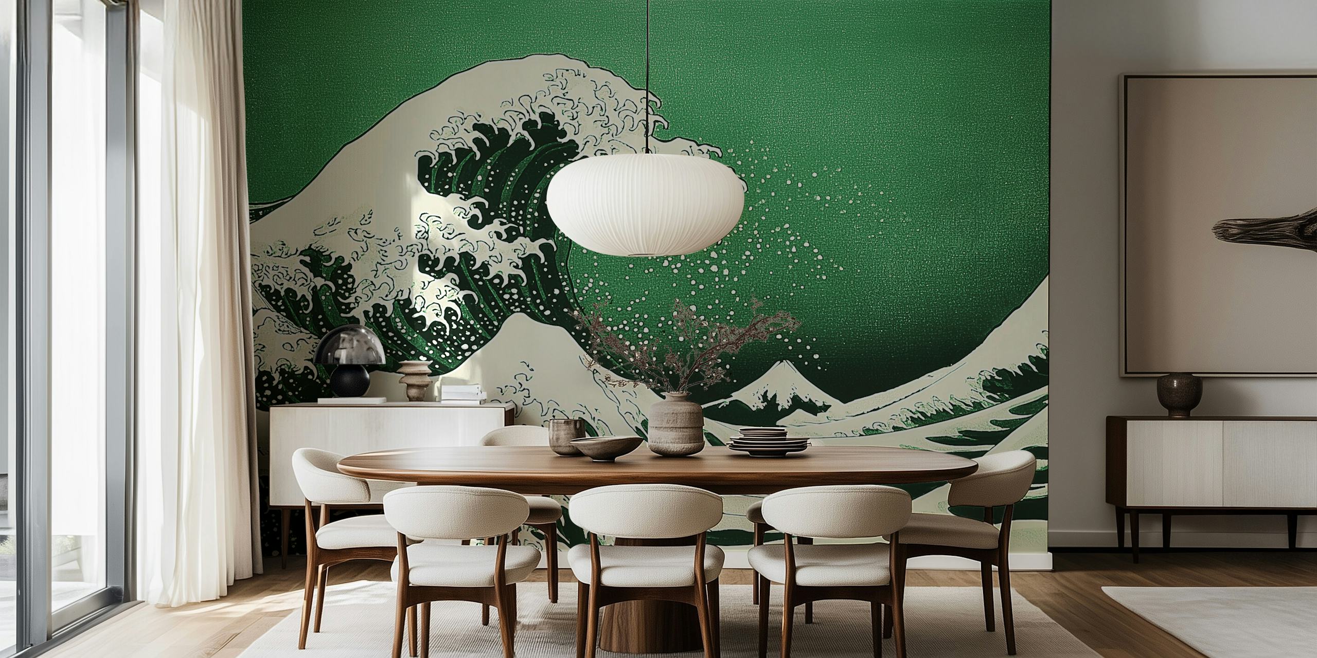 Oceanic Asian Majesty wallpaper design in a room
