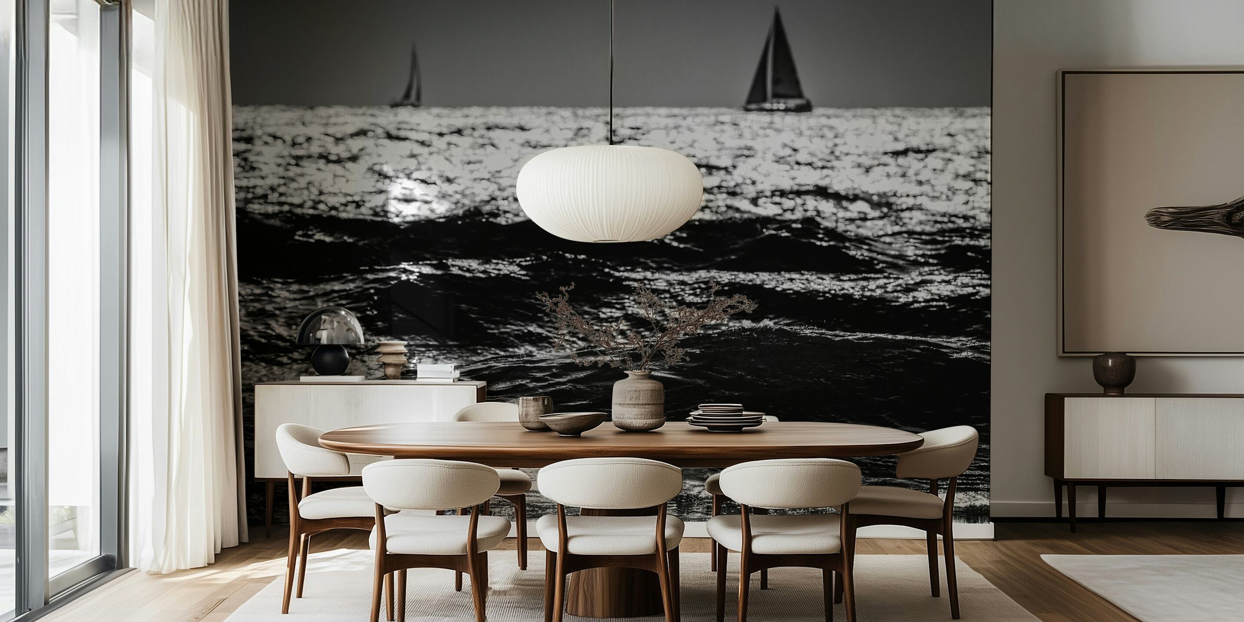 Design di due sailboats sull'acqua