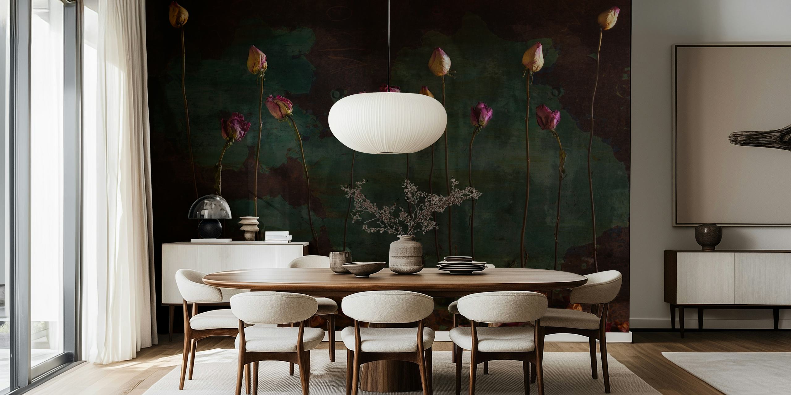 Design floreale con rose in fiore