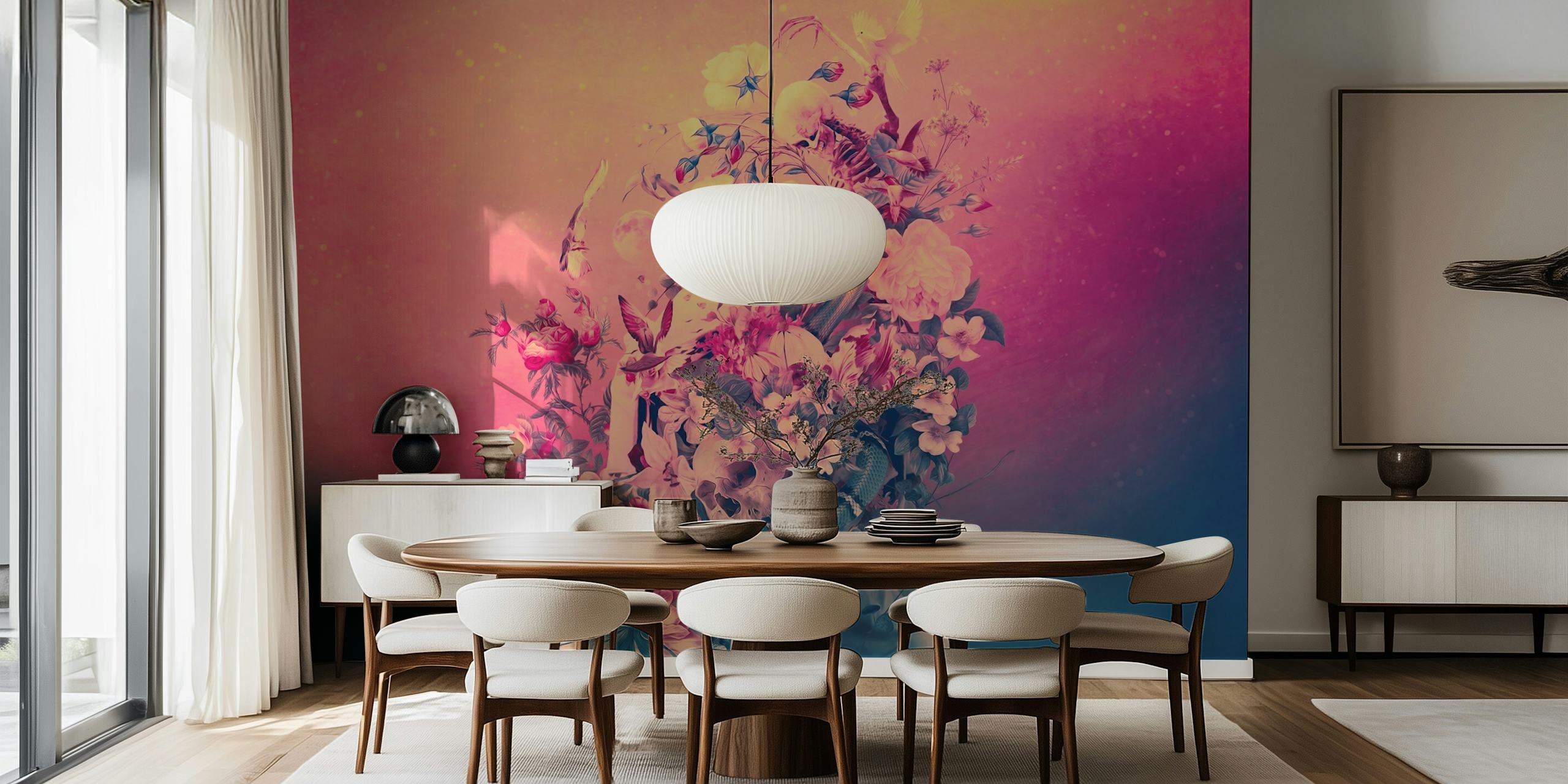 Floral Space II in una stanza colorata