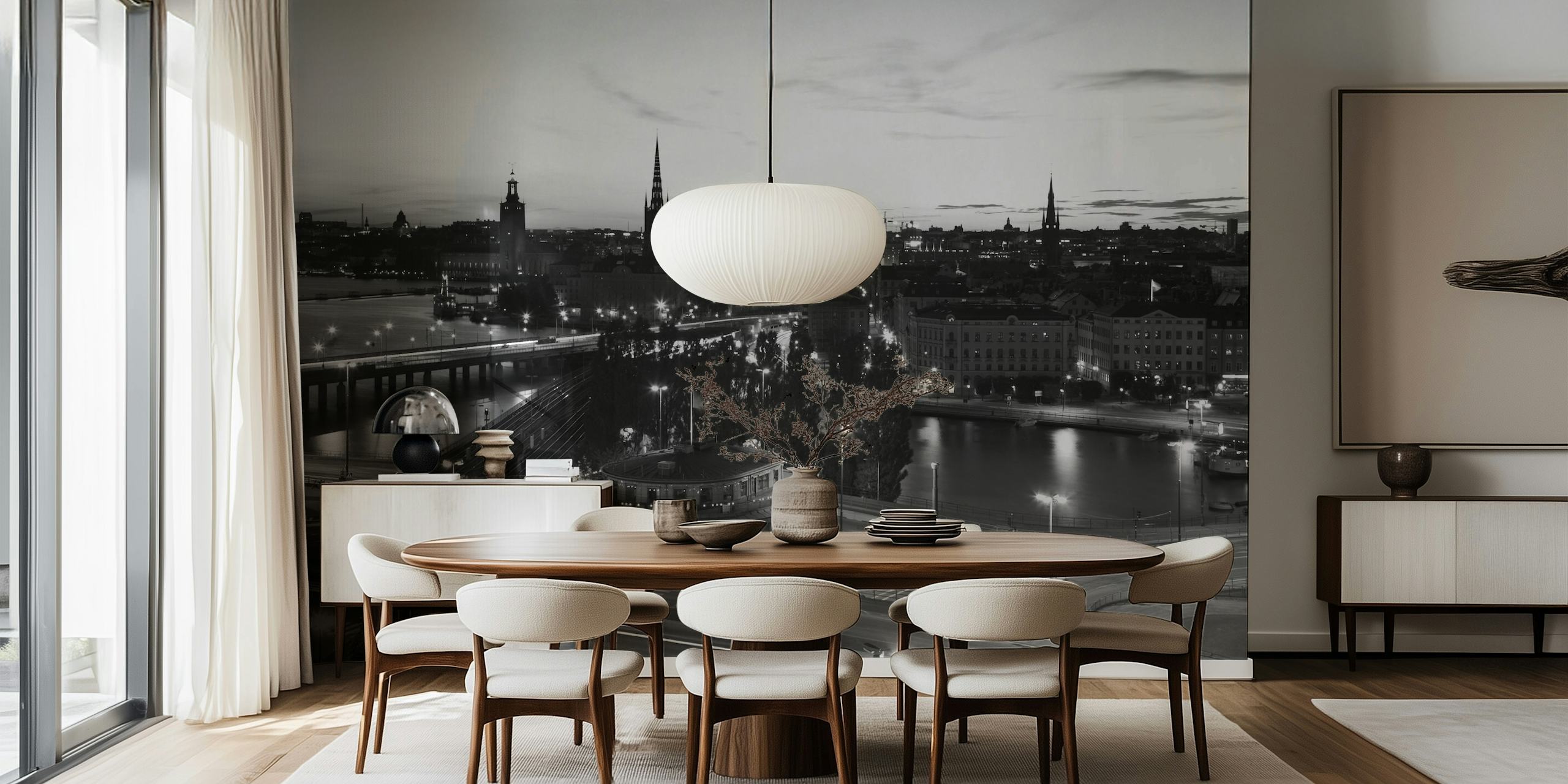 Tapeta Slussen w miejskim otoczeniu