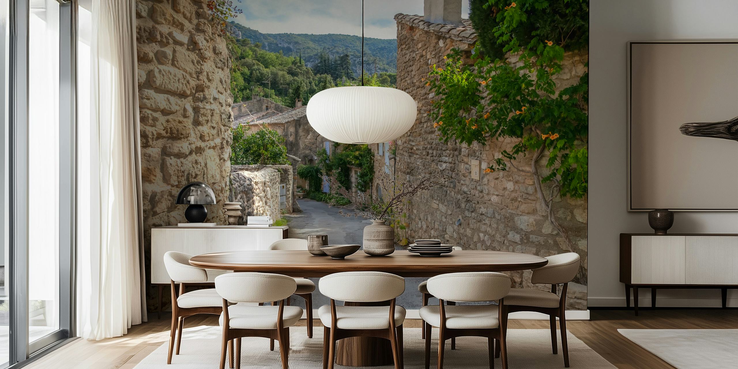 Ταπετσαρία που απεικονίζει ένα Ancient Village In Provence