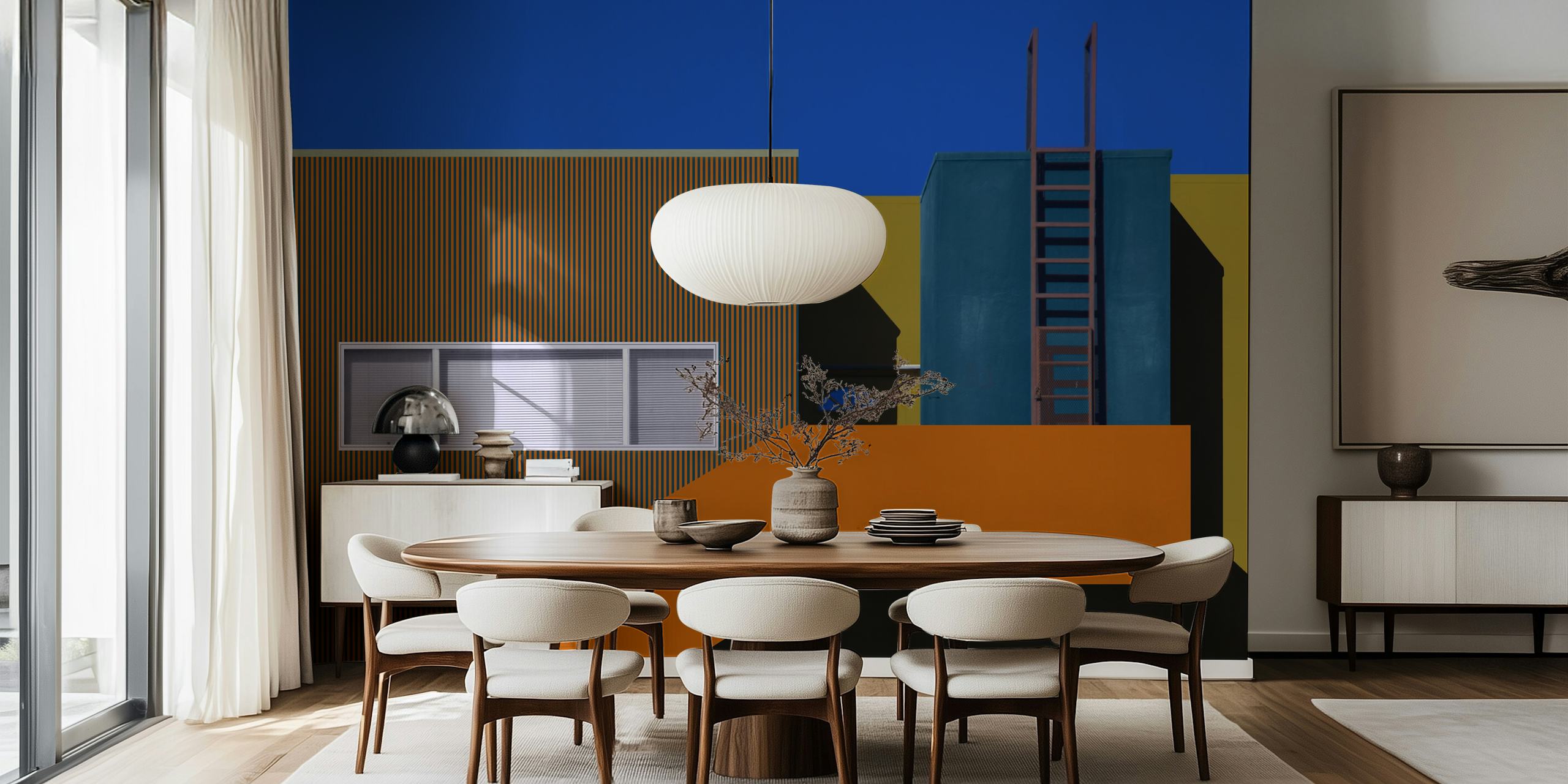 Ocean Breezes Apt Tapetdesign in einem Raum