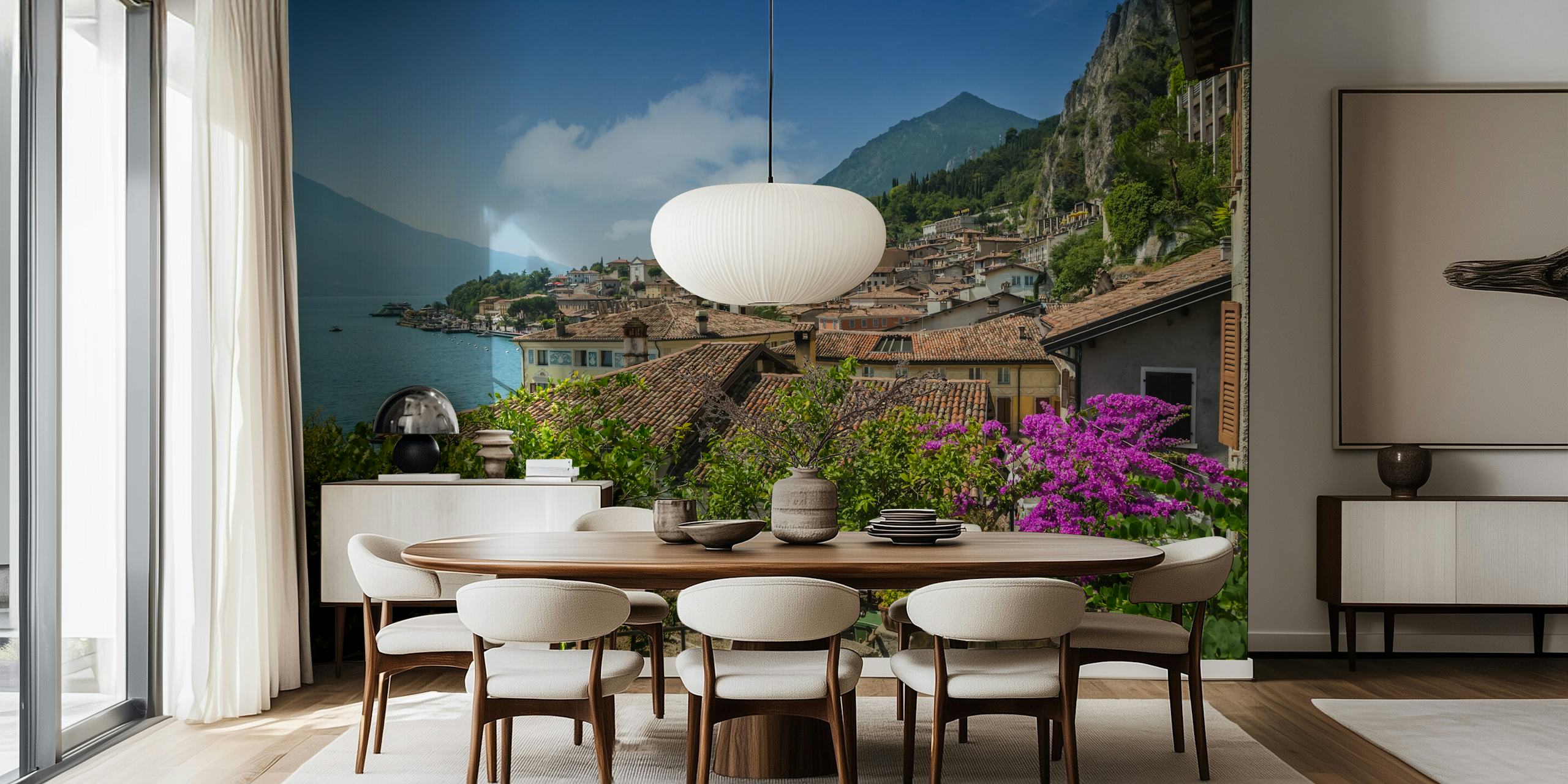Lake Garda Utsikt Tapet I Et Rom