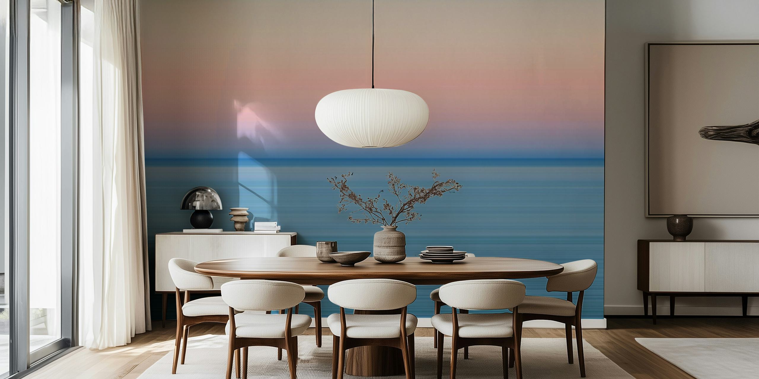 Linje Sunset wallpaper in a room setting