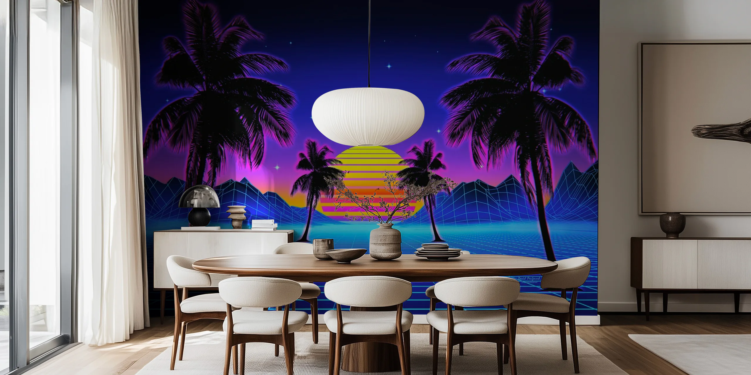 80s Retro Computer Art Wallpaper | Unmatched Vintage Wall Murals